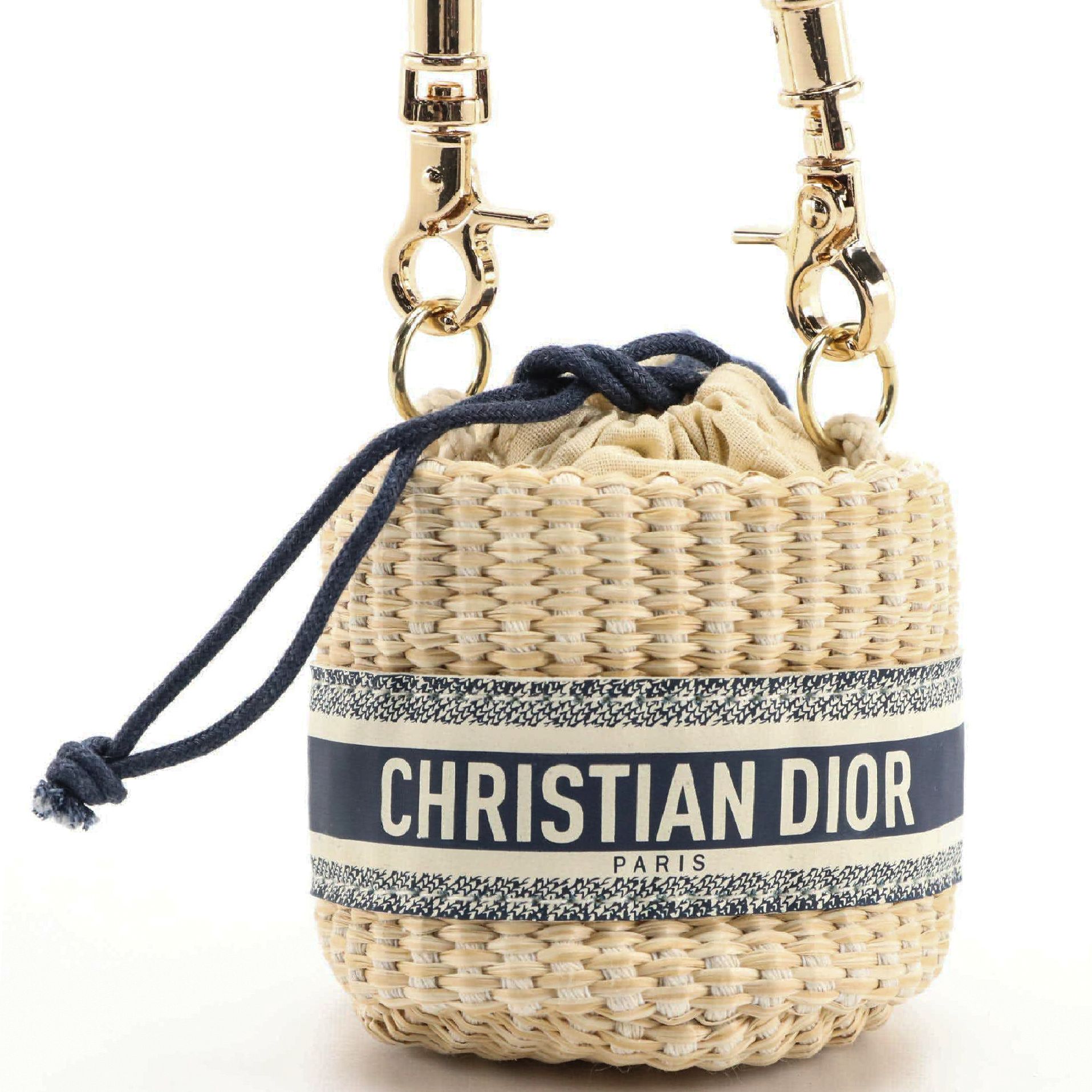 Christian Dior Beauty Small Drawstring Pouch Crossbody with Braided Rope Cord