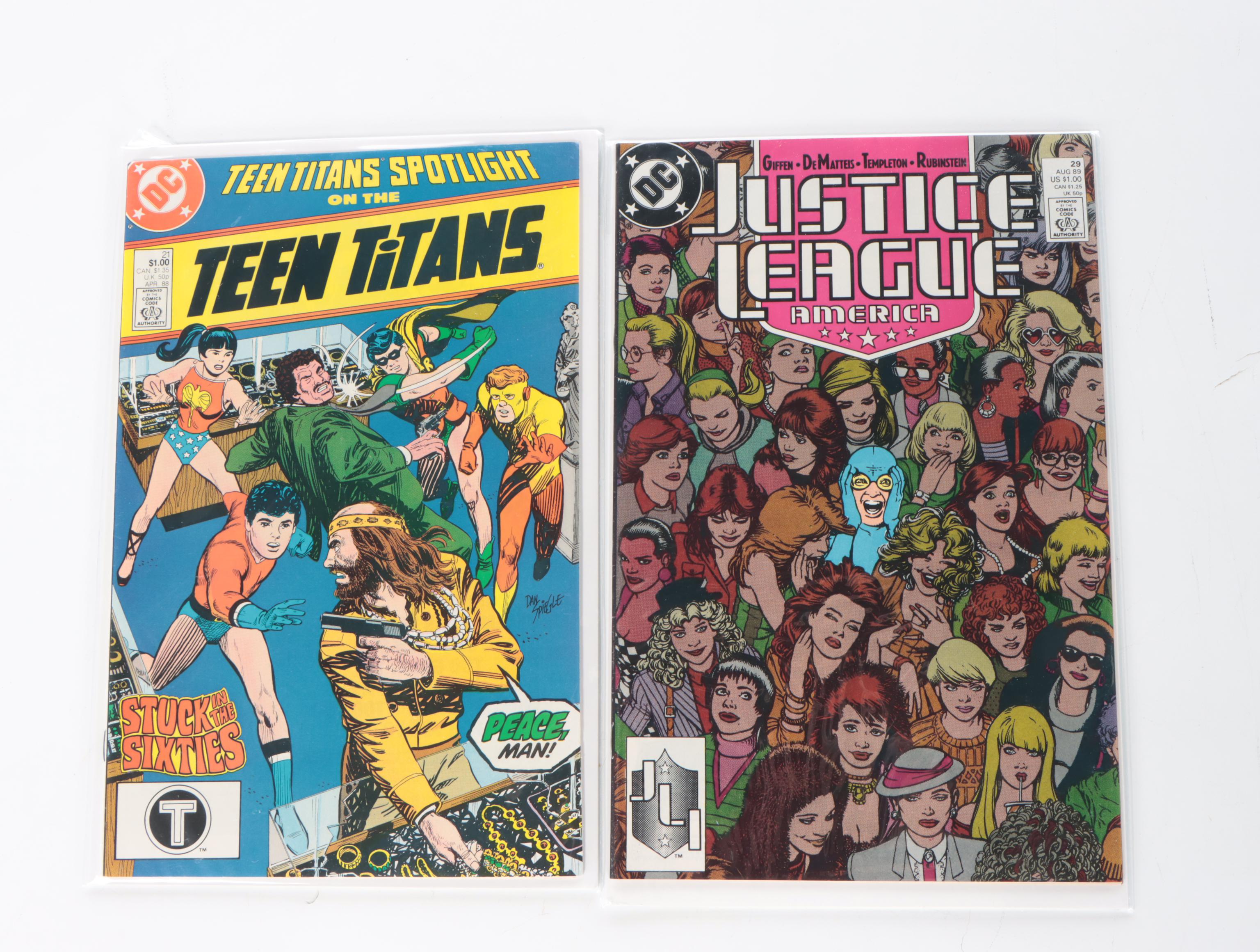 Modern Age Comic Books Featuring "Teen Titans", "Flash Gordon", and