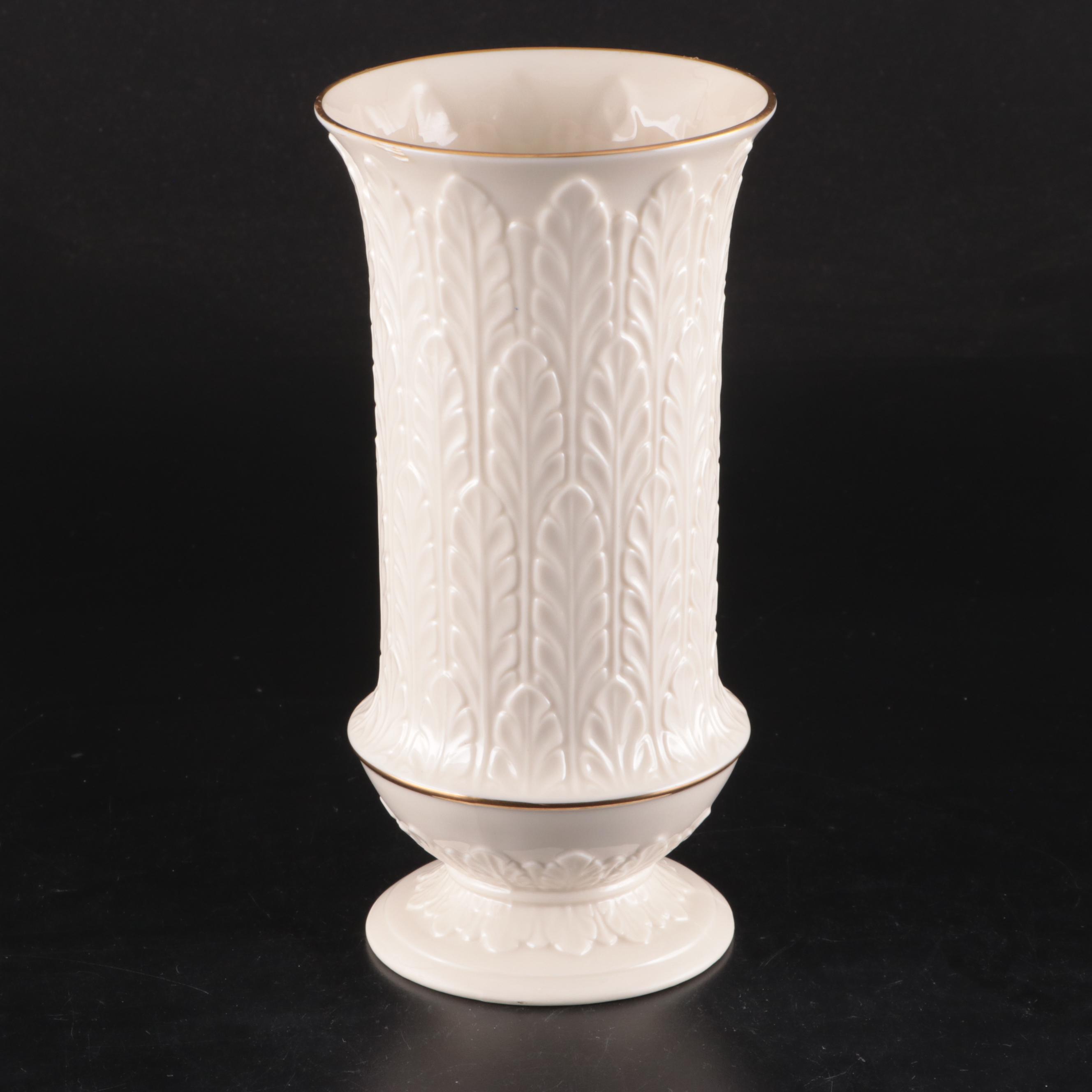 Lenox "Autumn Leaf Collection" Porcelain Vase with Miniature Porcelain Bud Vases