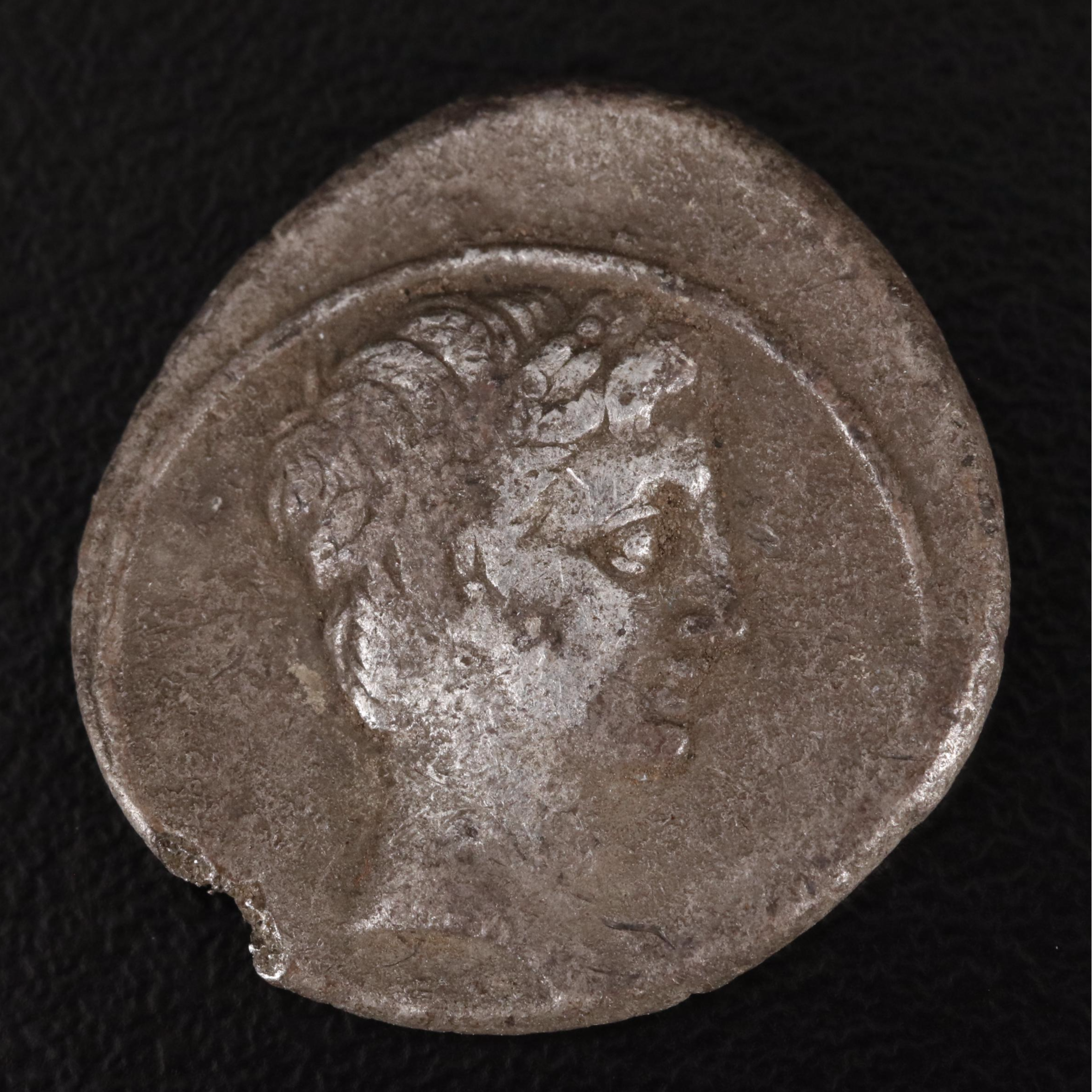 Ancient Roman Republic AR Denarius Coin, ca. 150 B.C.