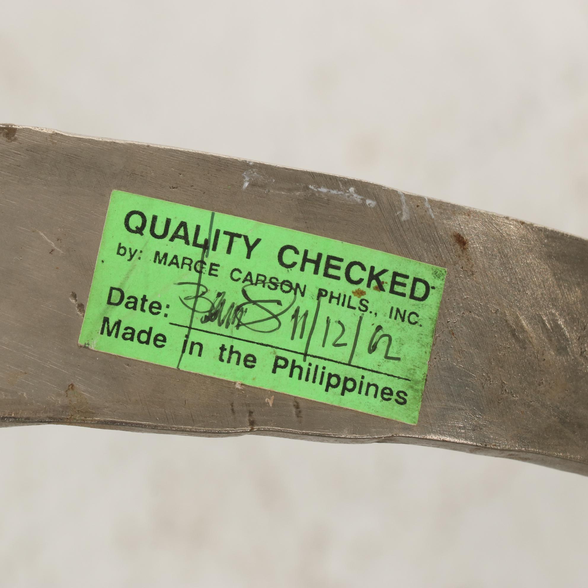 Pair of Marge Carson Brass and Nickel Finished Pedestal Table Bases EBTH