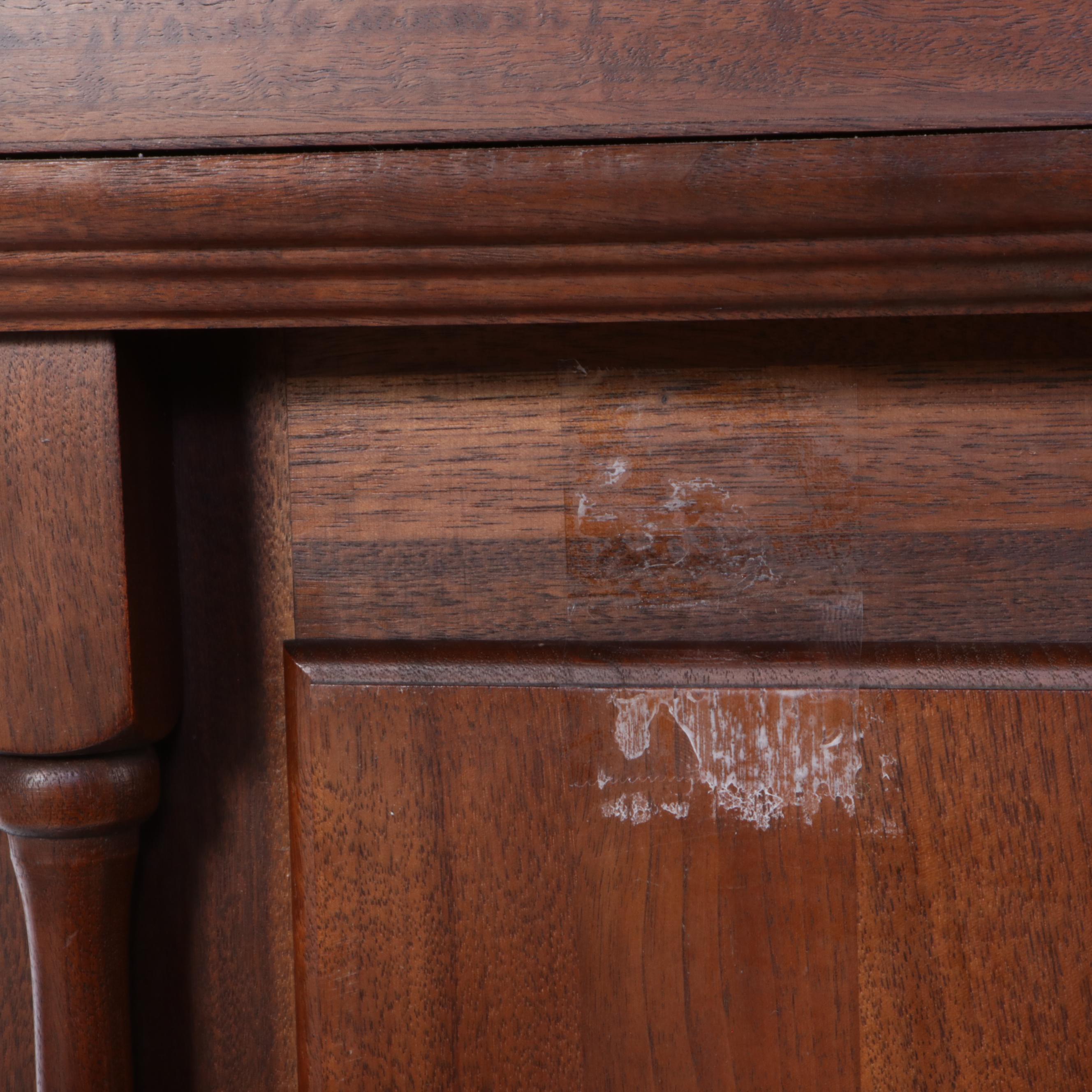 Emperor Clock Co. Walnut Cased Grandfather Clock, Late 20th Century