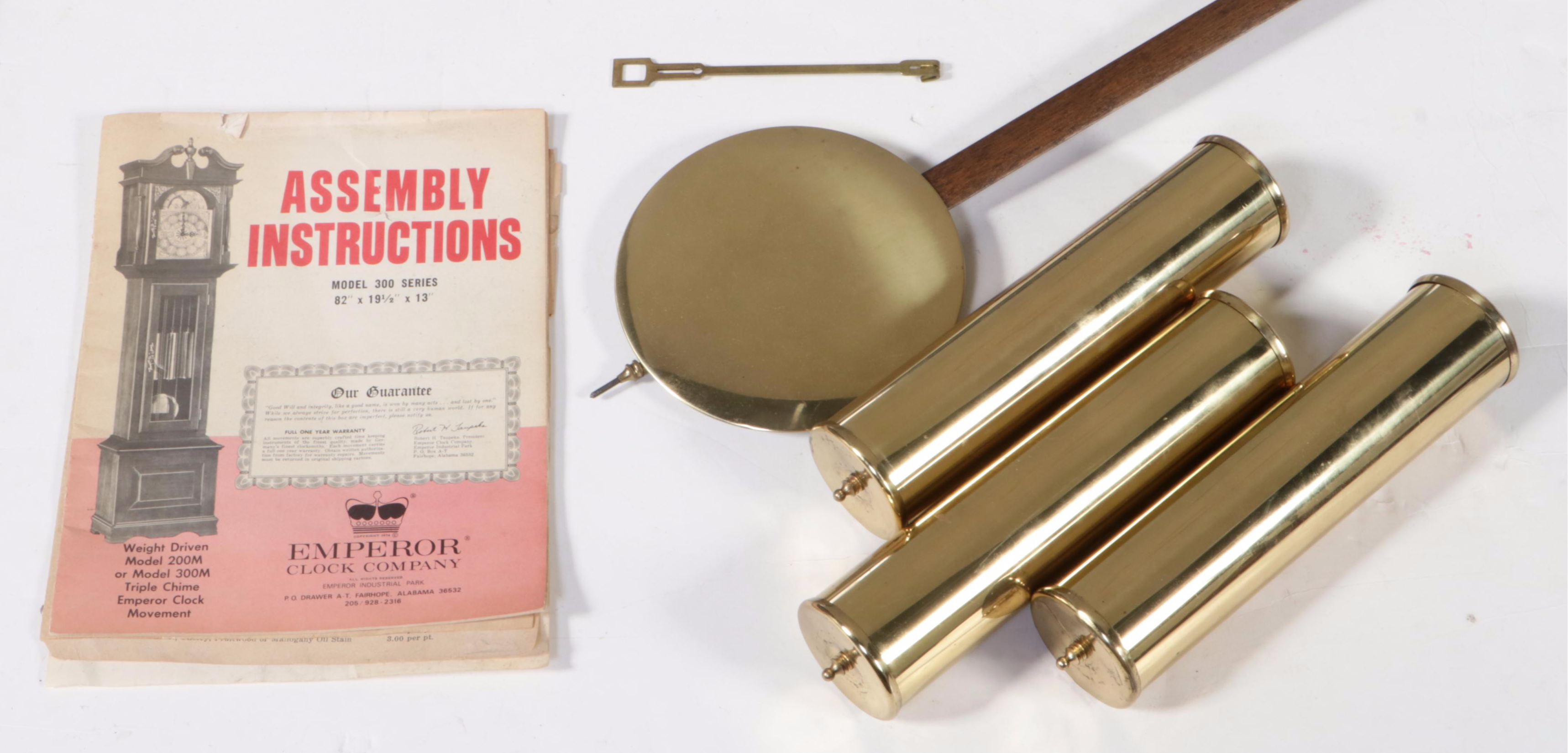 Emperor Clock Co. Walnut Cased Grandfather Clock, Late 20th Century