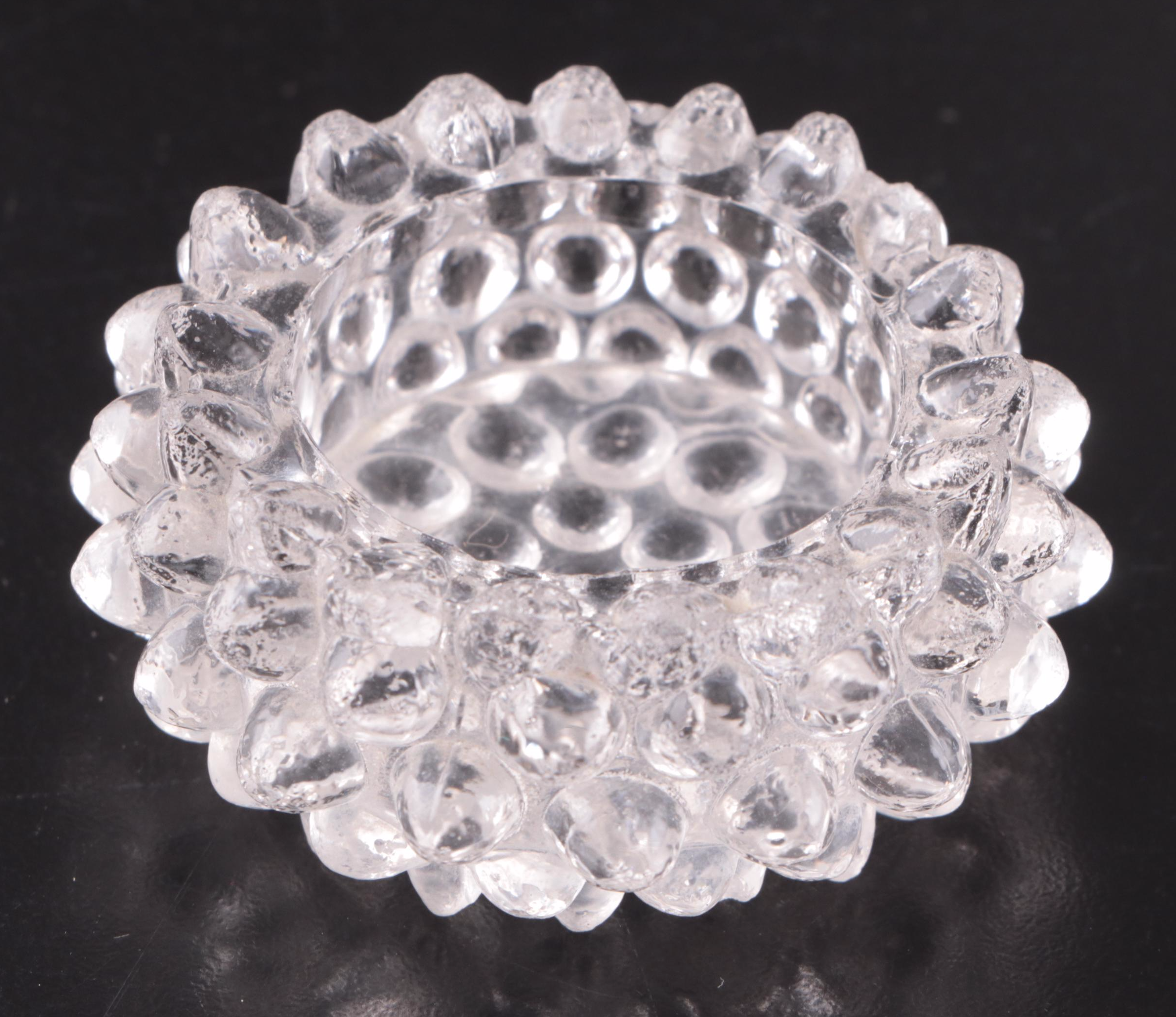 Indiana Glass "Sandwich" Dishes with Other Pressed Glass Plates and Salt Cellars