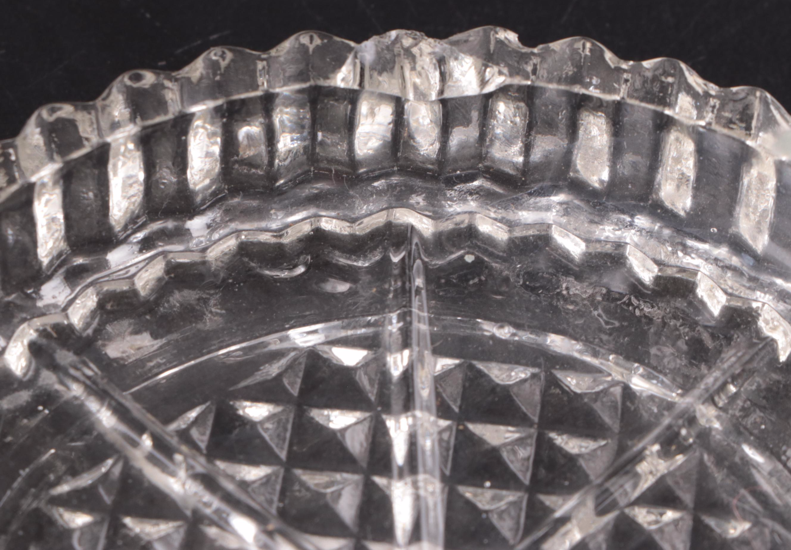 Indiana Glass "Sandwich" Dishes with Other Pressed Glass Plates and Salt Cellars