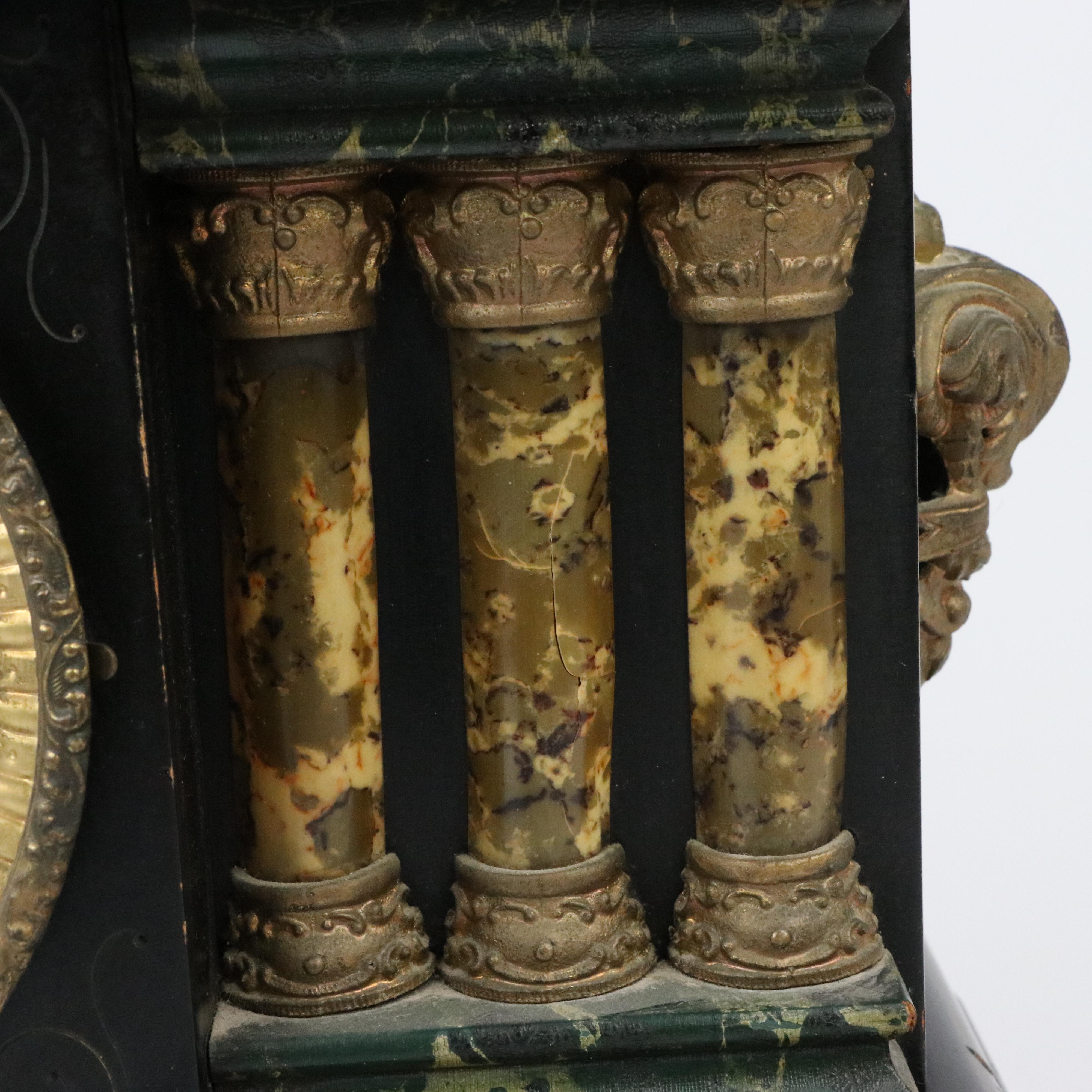 Waterbury Clock Co. Six-Column Mantel Clock