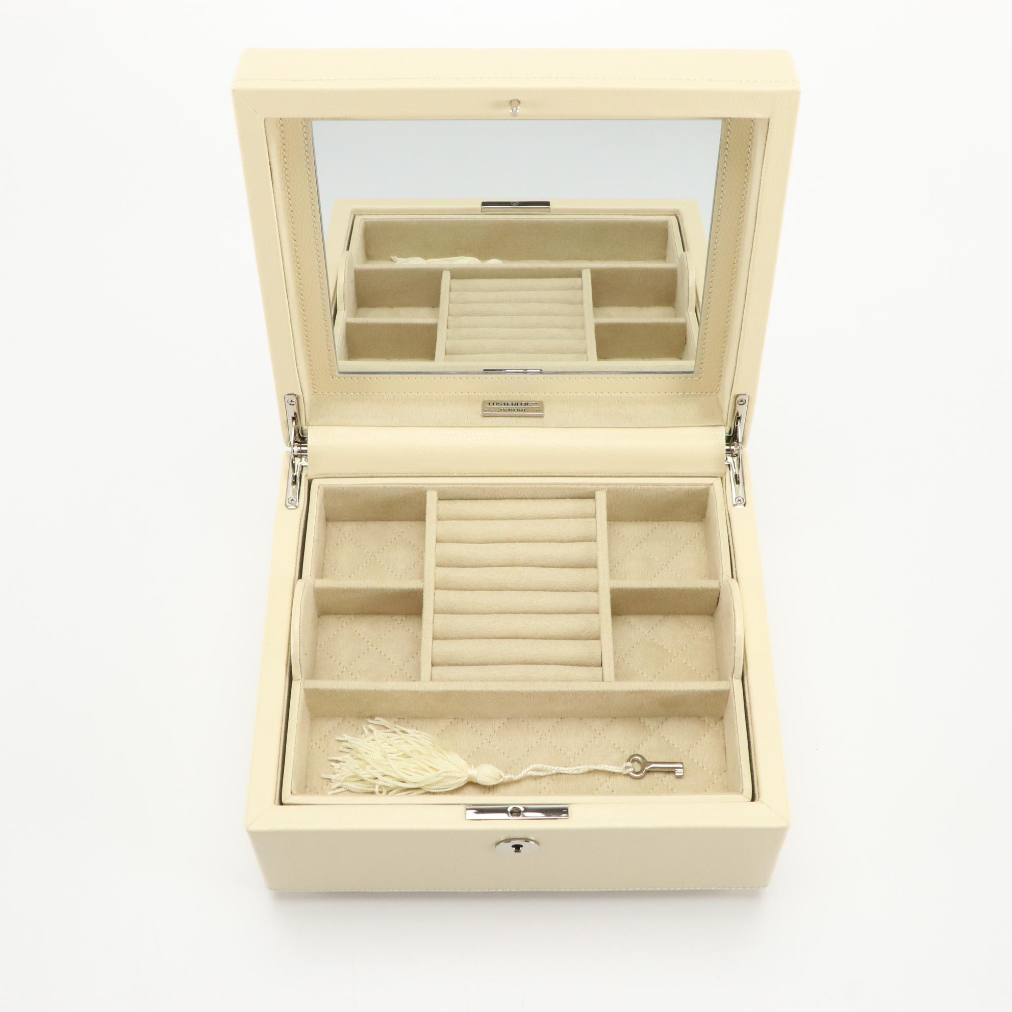 Wolf Leather Jewelry Organizer Case, New in Box