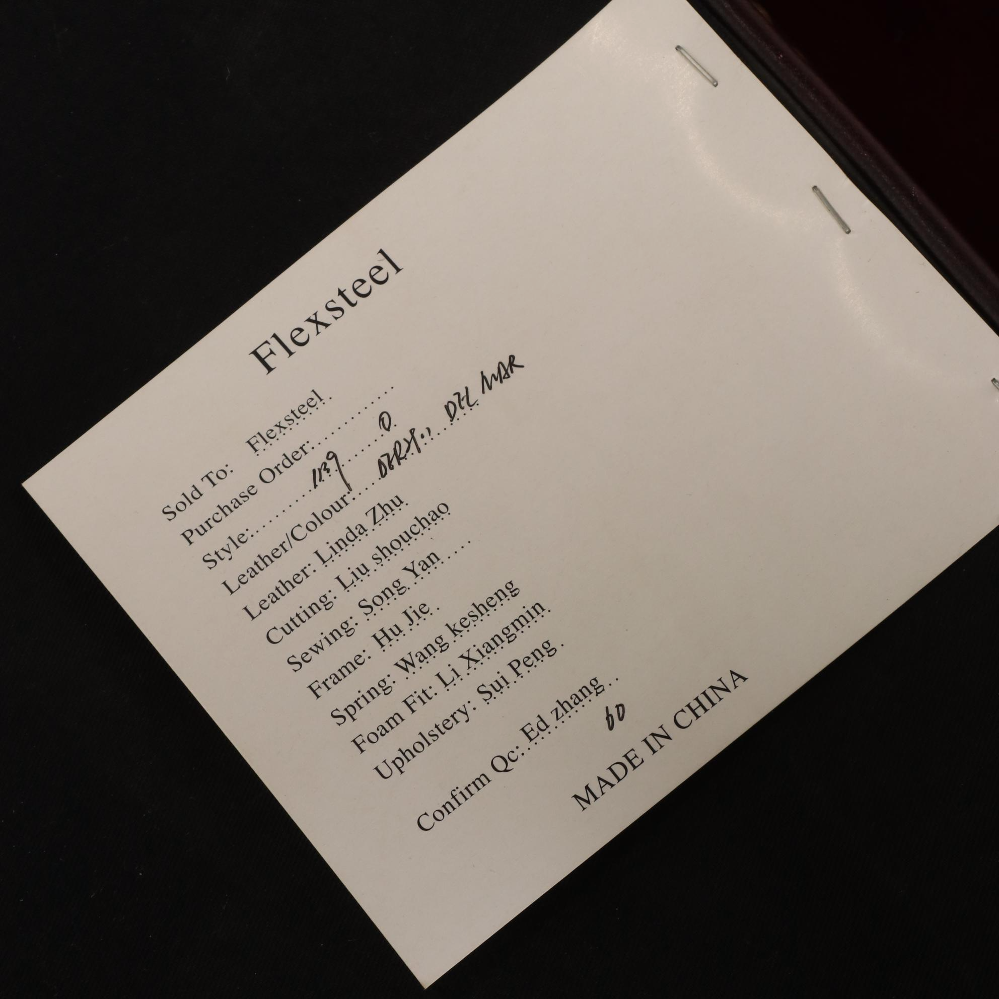 Flexsteel Latitudes Collection Leather Armchair and Ottoman