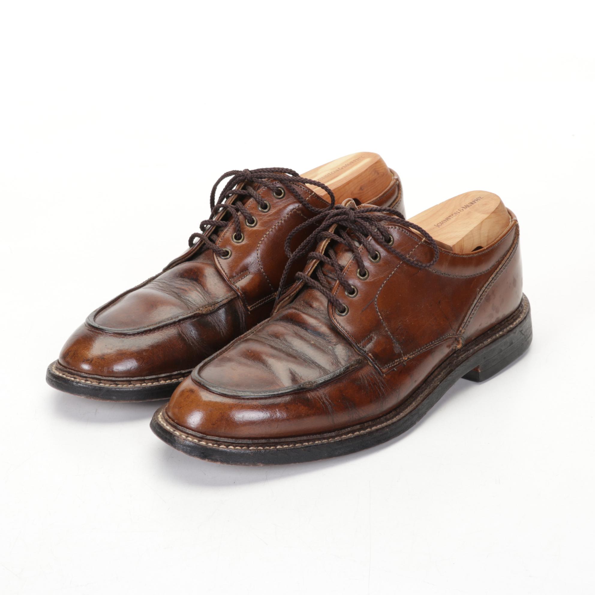 Four Pairs of Johnston and Murphy Men's Leather Shoes