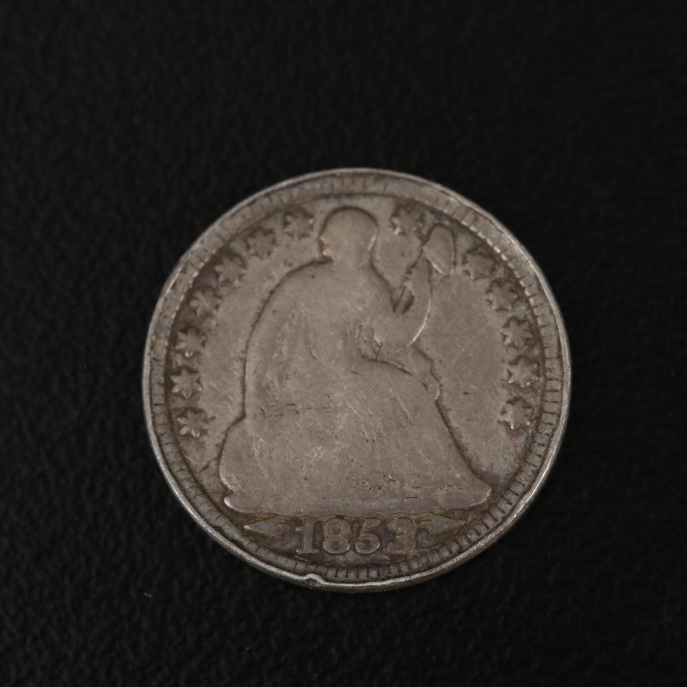 Three Liberty Seated Silver Half Dimes