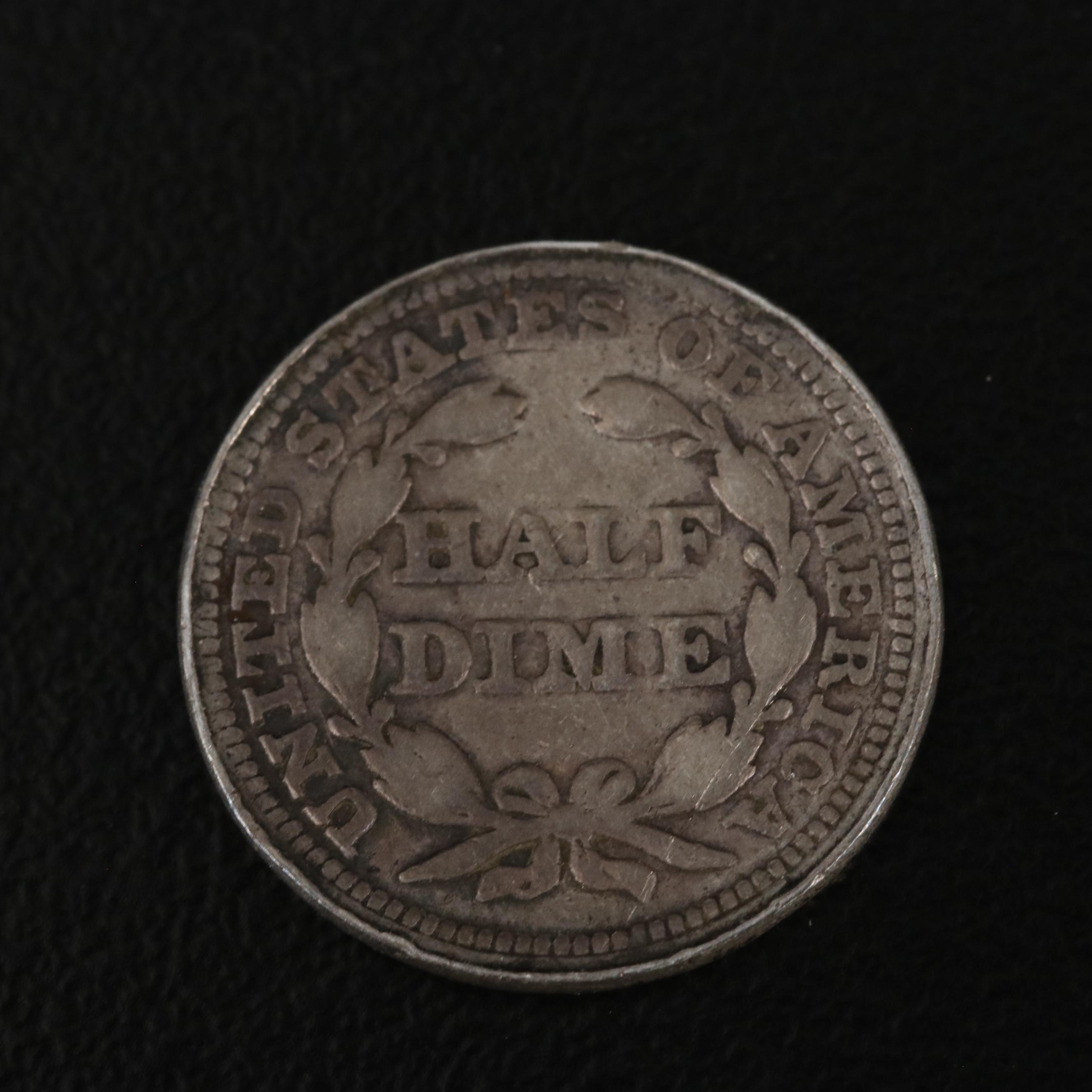 Three Liberty Seated Silver Half Dimes
