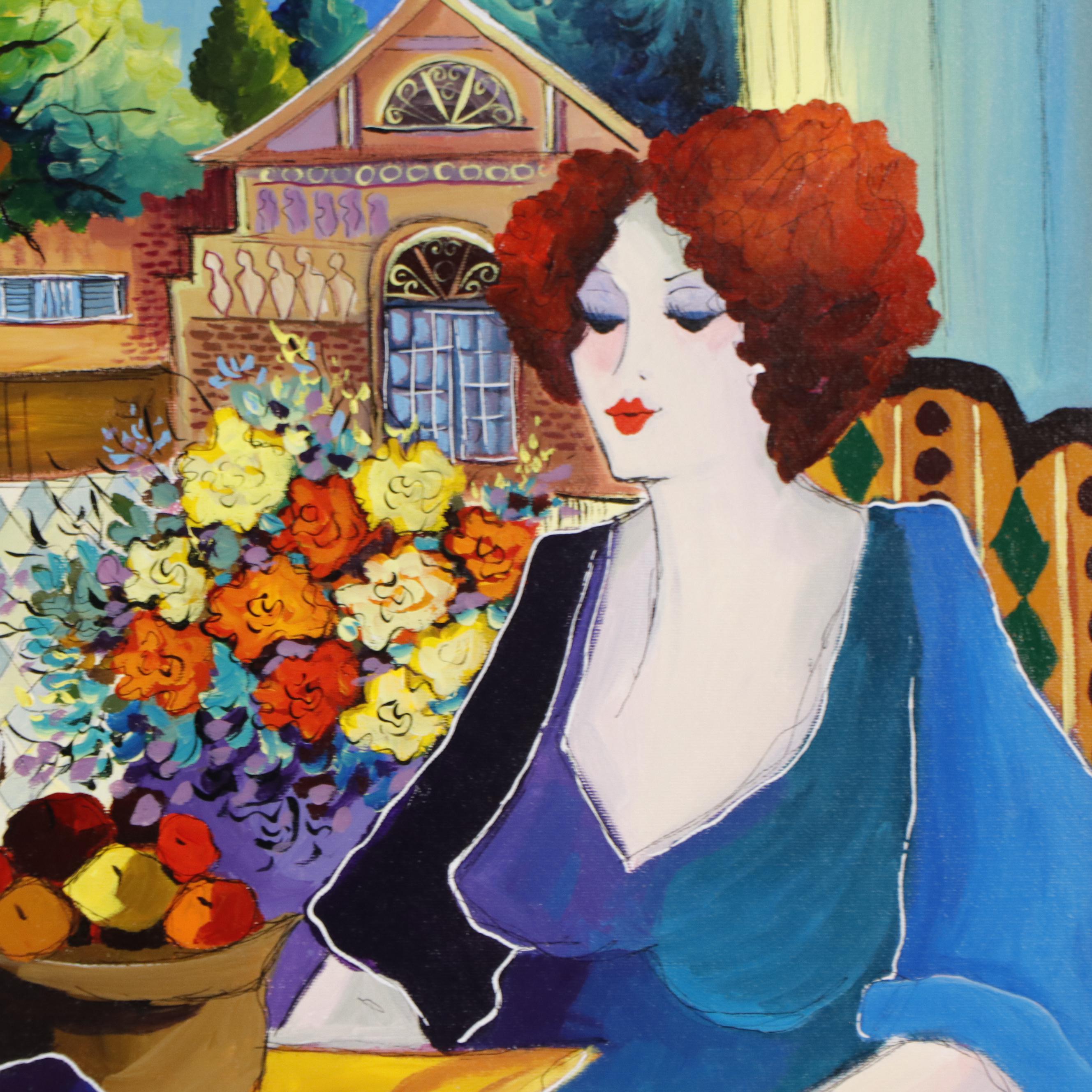 Patricia Govezensky Acrylic Painting of Ladies, 21st Century