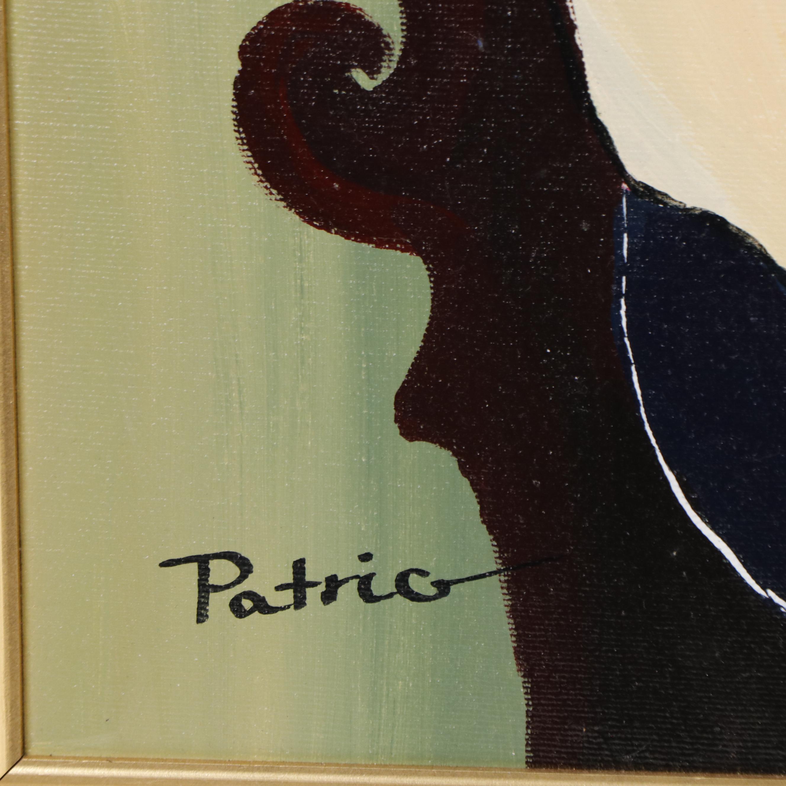 Patricia Govezensky Acrylic Painting of Ladies, 21st Century