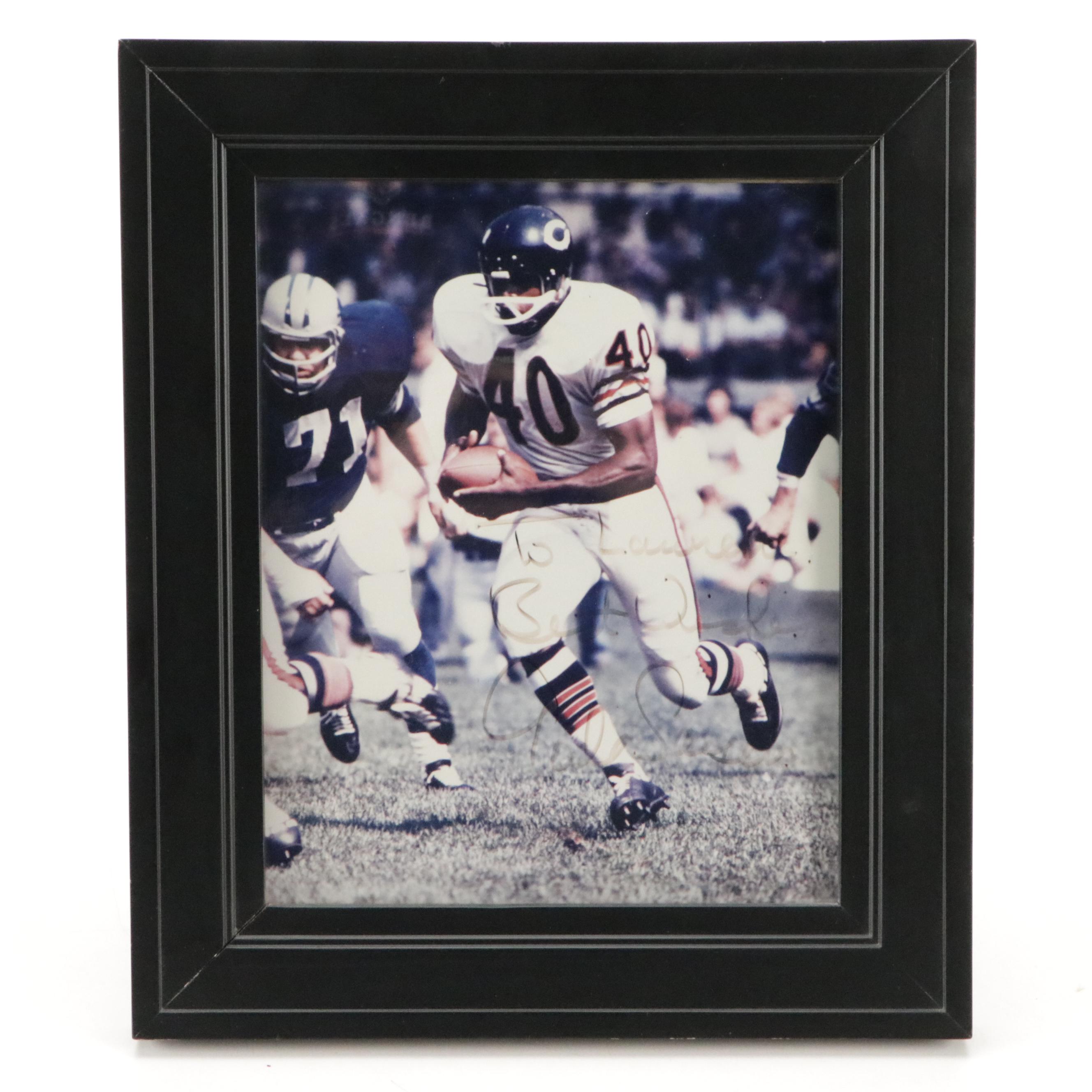 Gale Sayers Signed Chicago Bears Framed Print