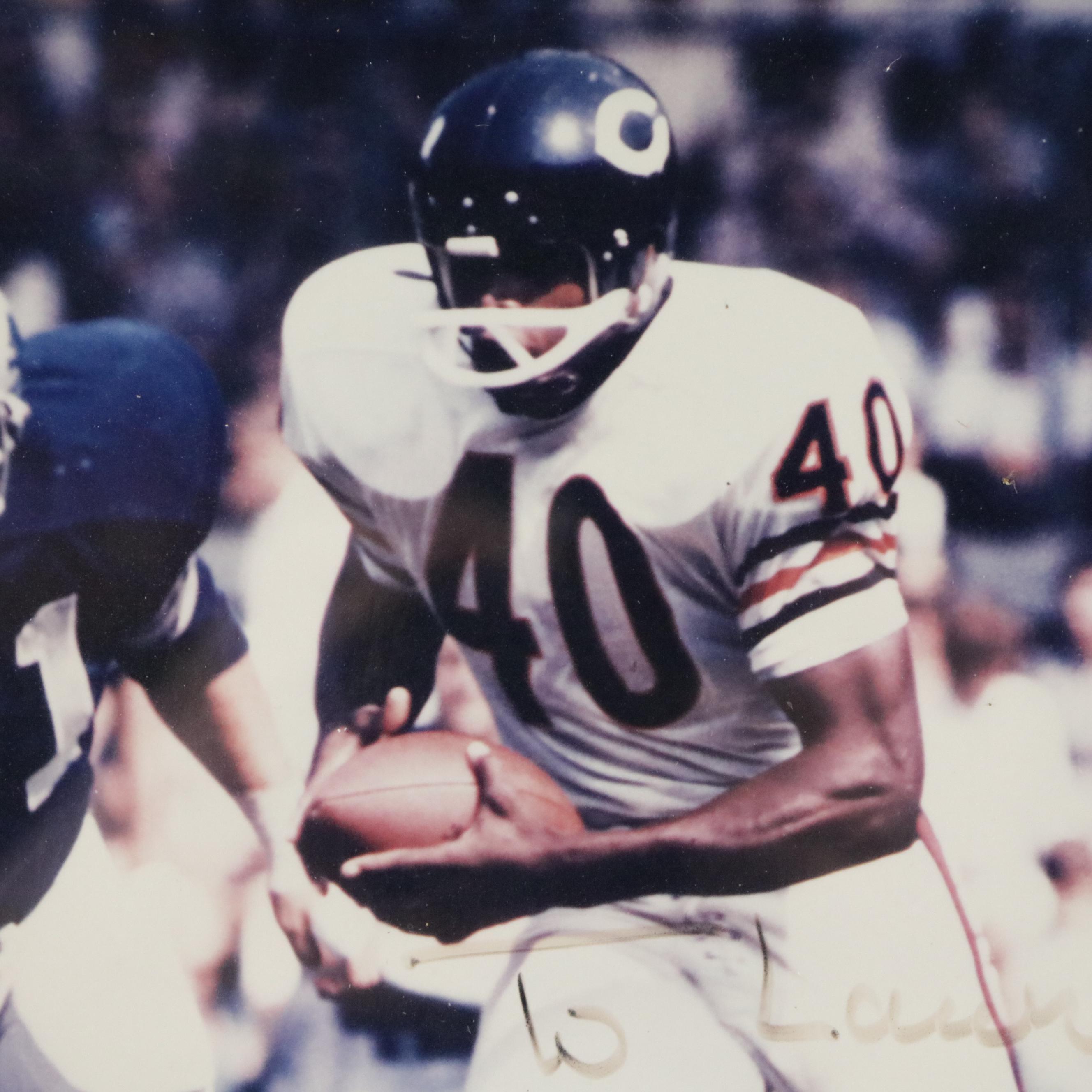 Gale Sayers Signed Chicago Bears Framed Print