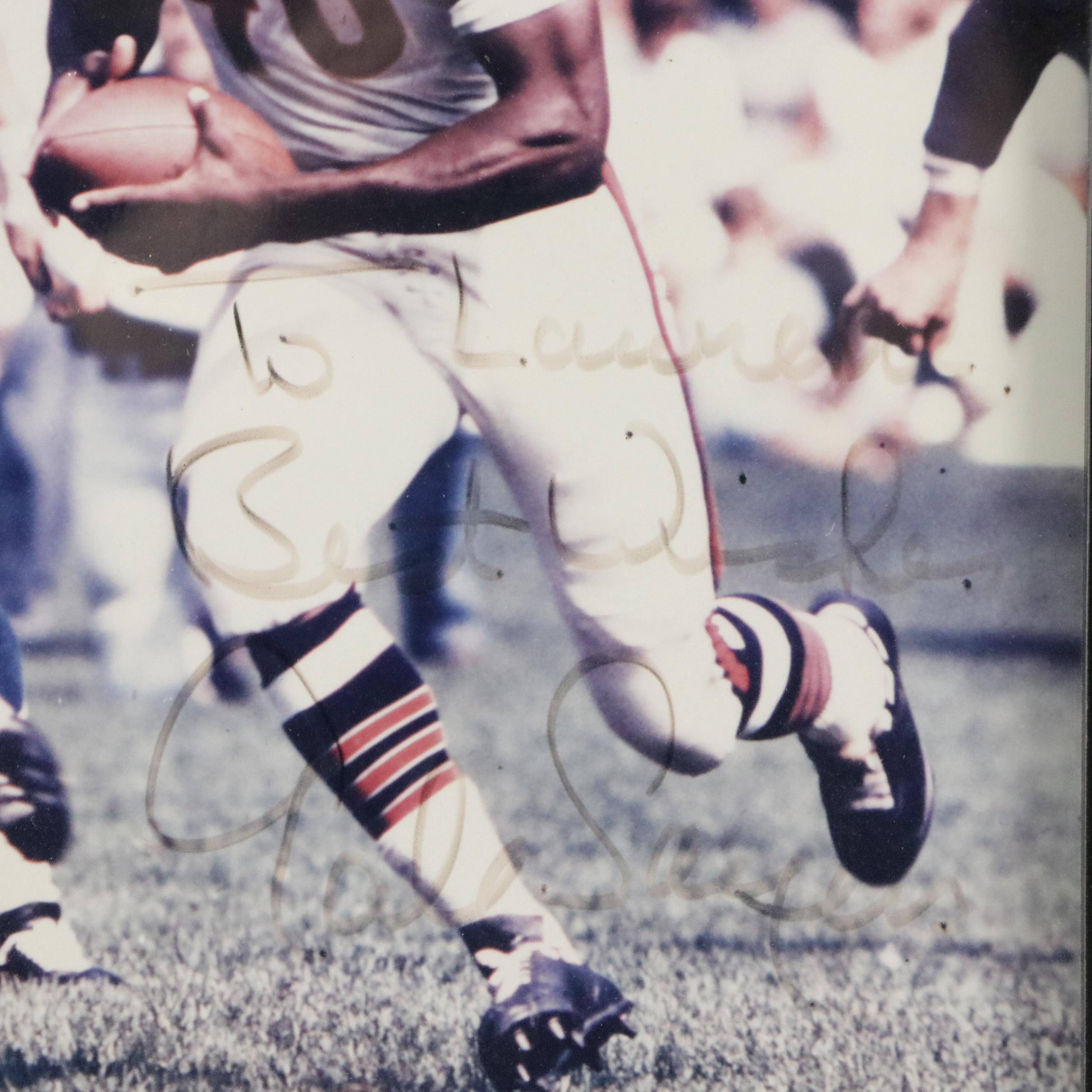 Gale Sayers Signed Chicago Bears Framed Print