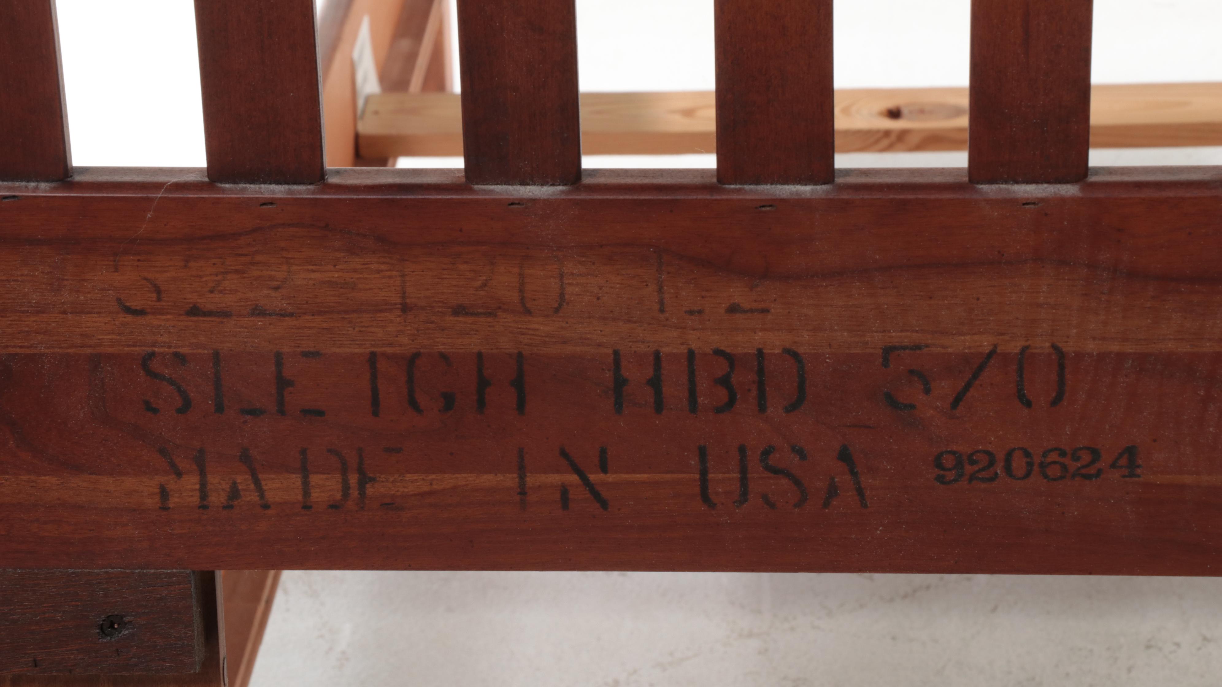 Mission Style Sleigh Bed Frame