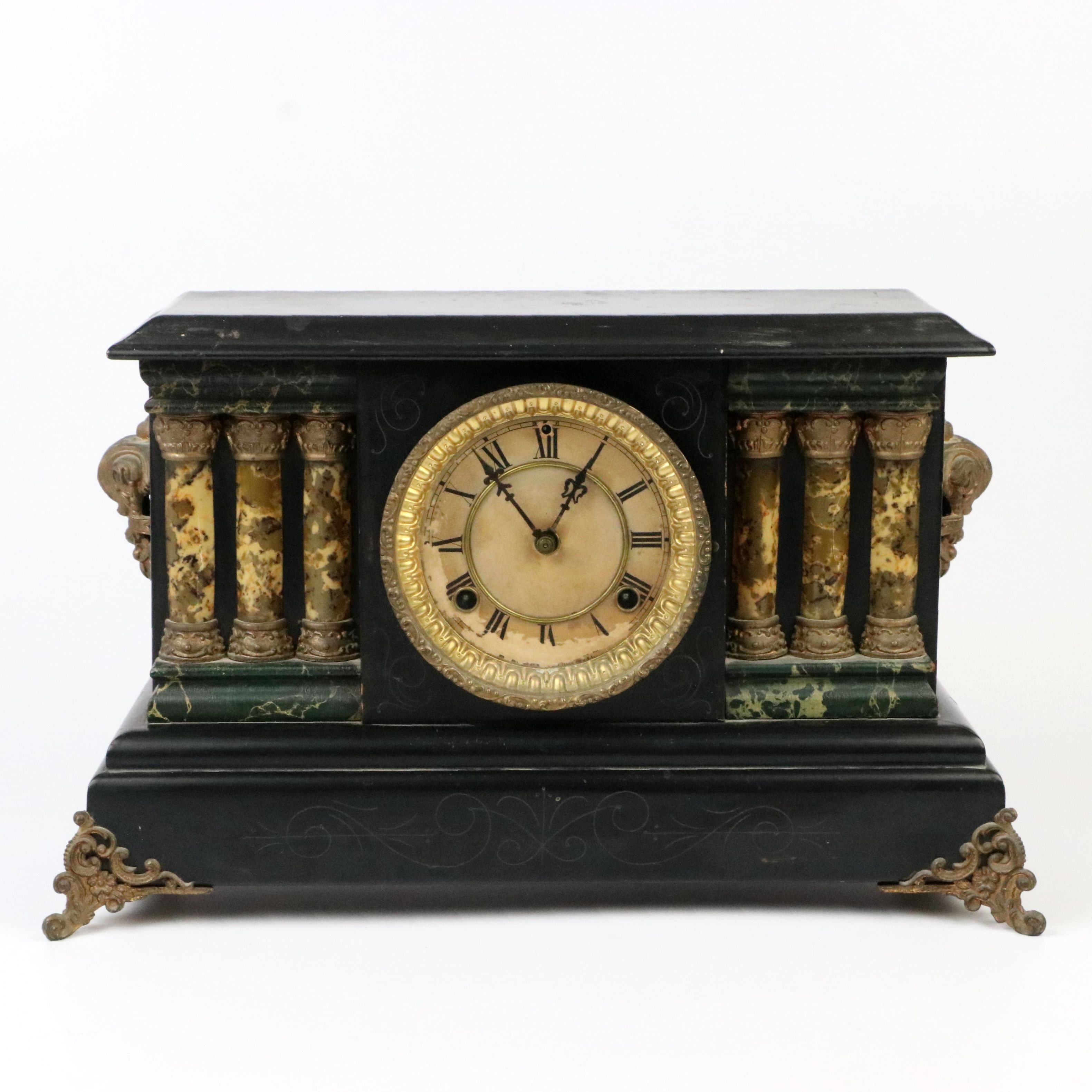 Waterbury Clock Co. Six-Column Mantel Clock