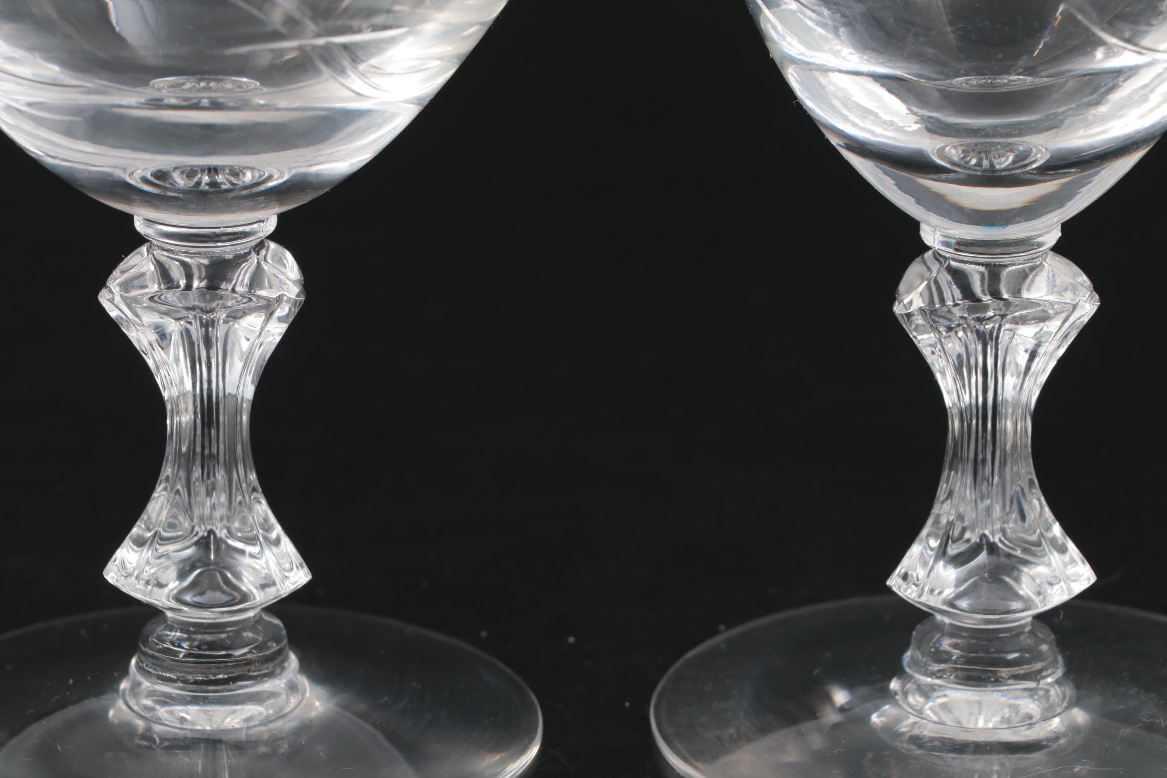 Tiffin-Franciscan "Lark" Crystal Stemware, Mid-20th Century