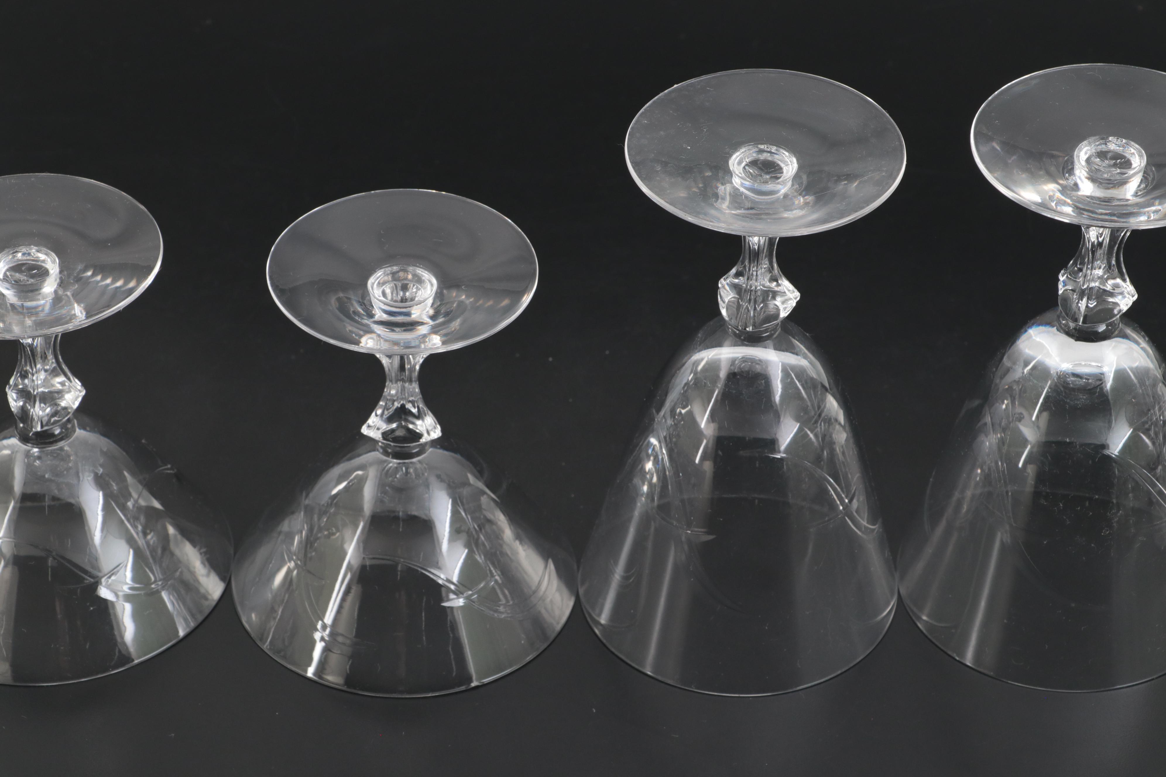 Tiffin-Franciscan "Lark" Crystal Stemware, Mid-20th Century