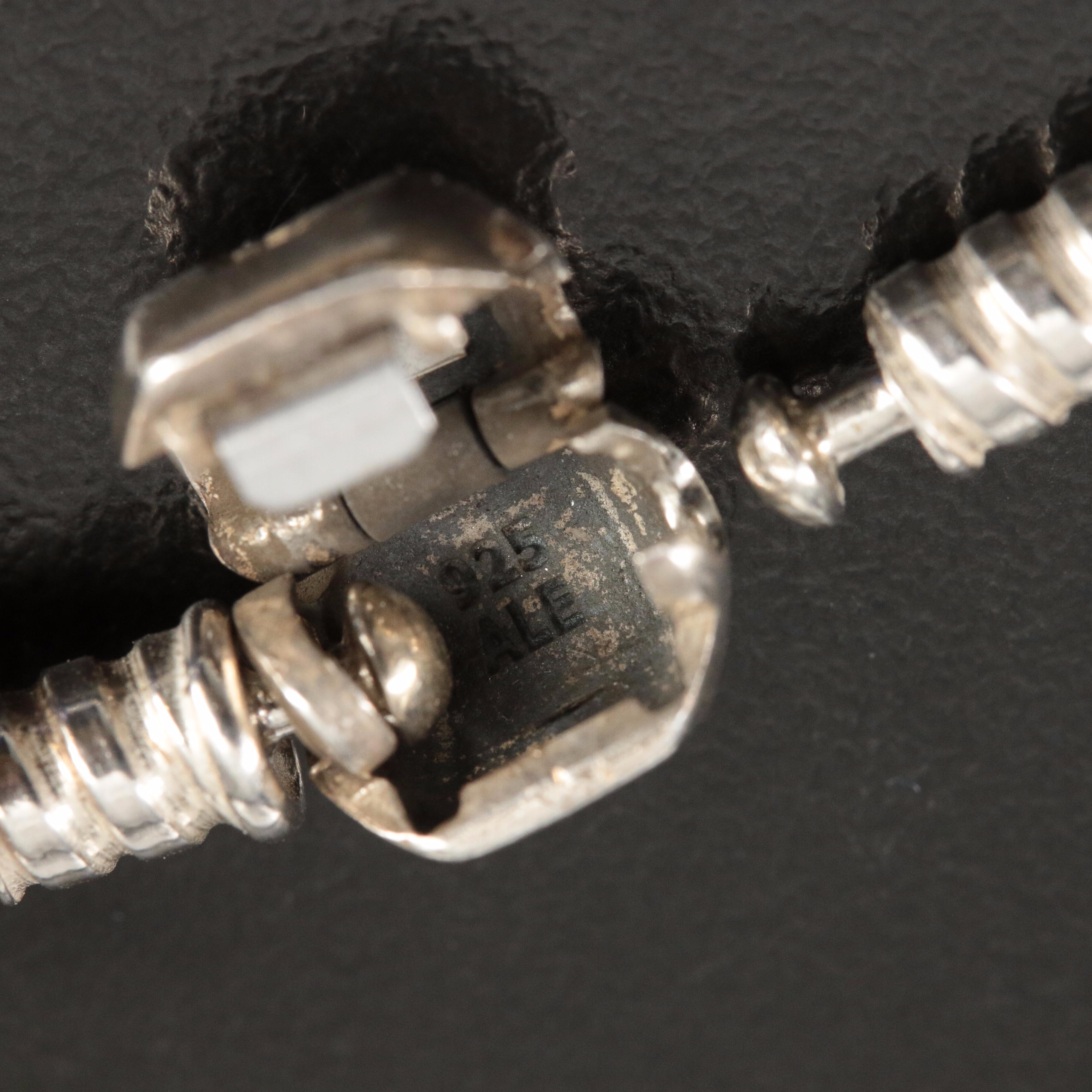 Pandora Sterling Cubic Zirconia, Glass and Enamel Charm Bracelet Including 14K