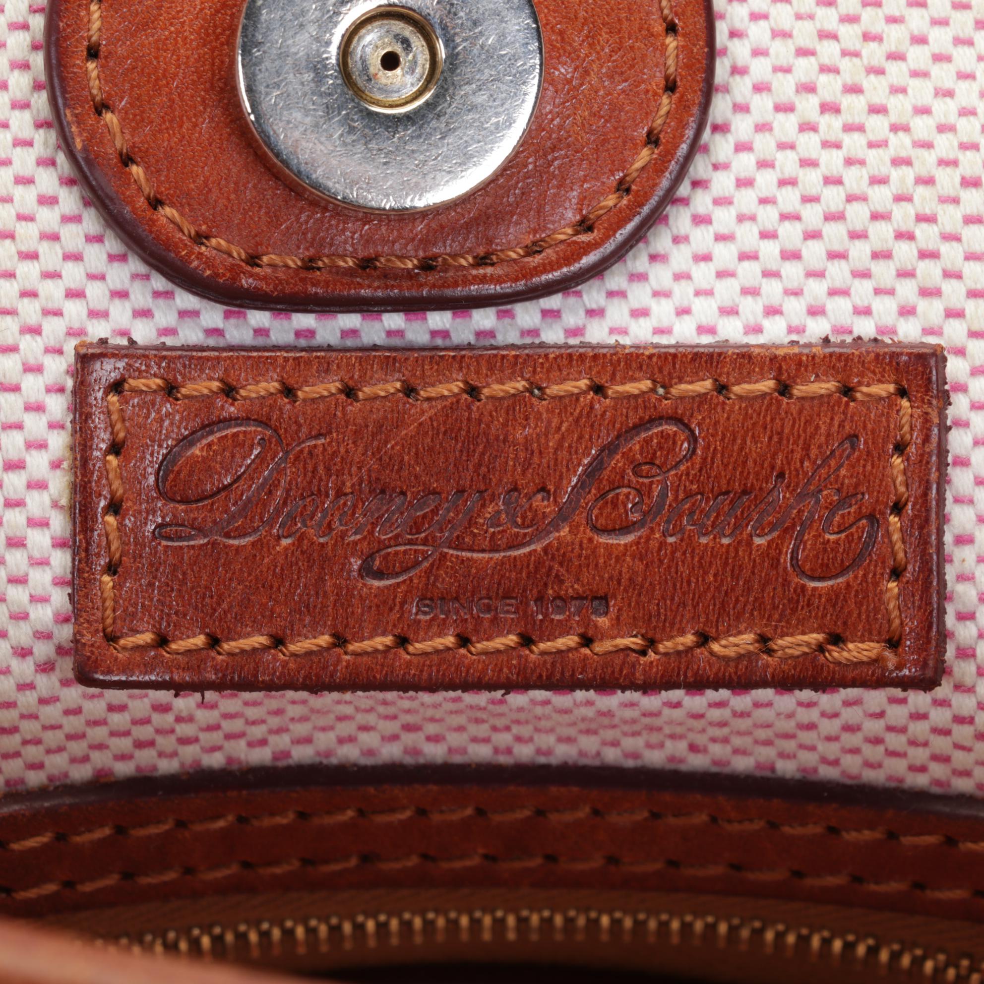 Dooney & Bourke Pebbled Leather Tote in Black with Anne Klein Rabbit Fur Scarf