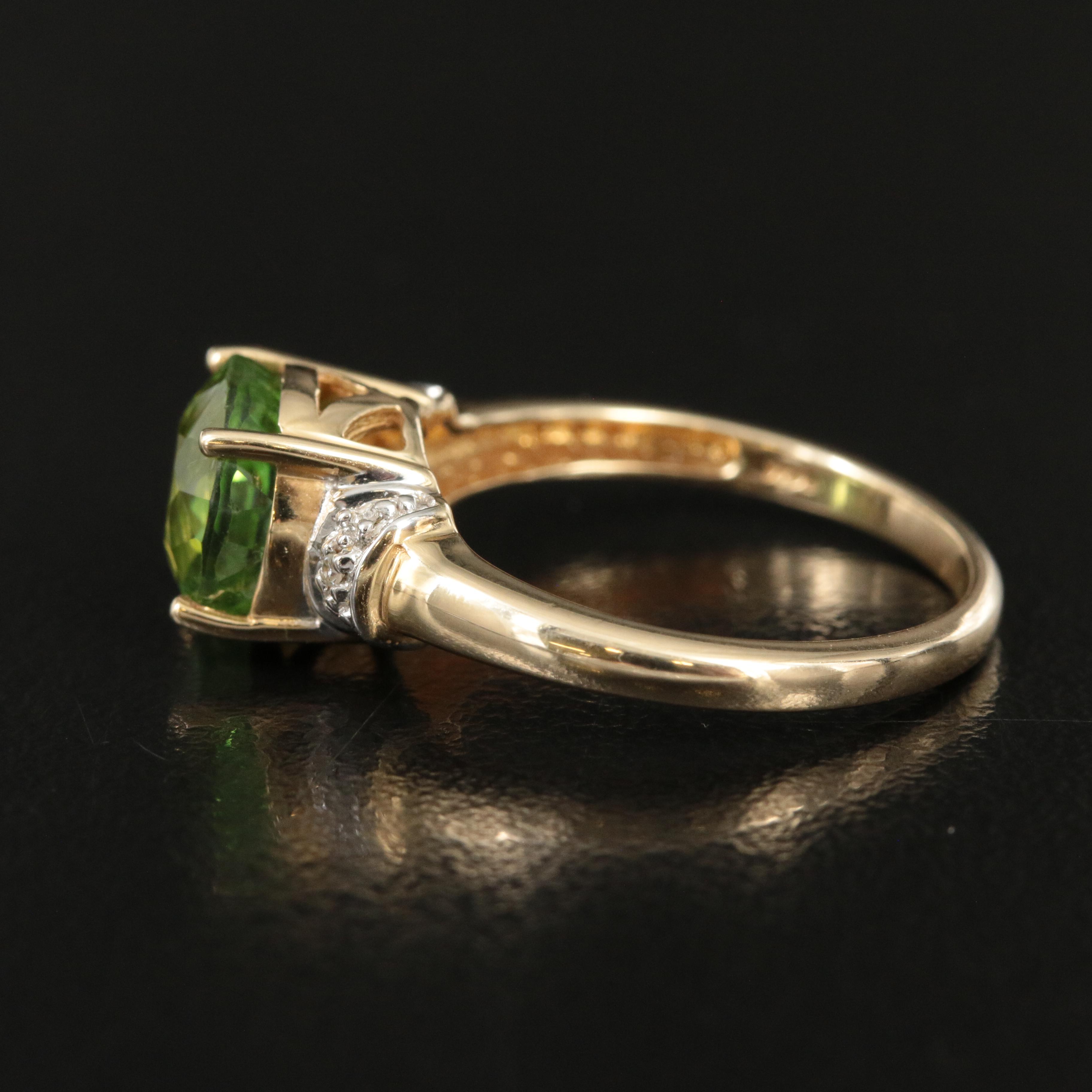 14K 2.75 CT Tourmaline and Diamond Ring