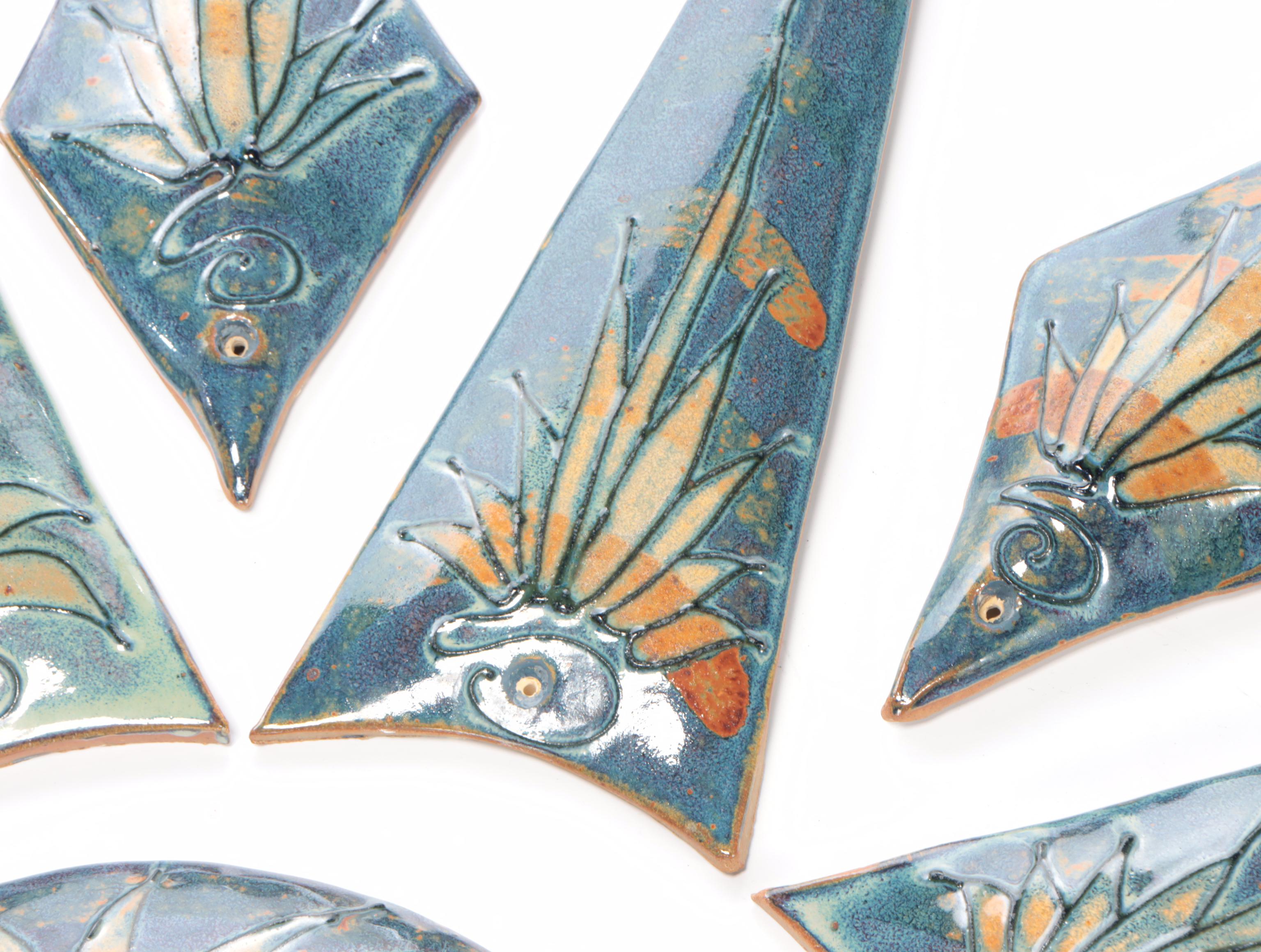 Signed Art Pottery Folk Art Sun, 2002