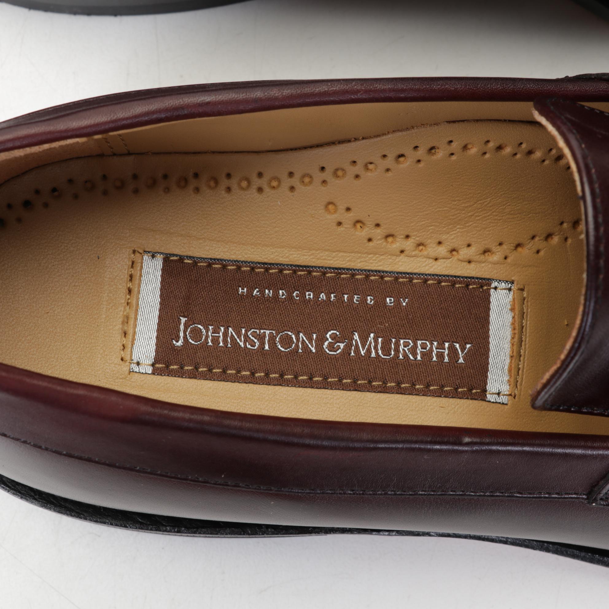 Five Pairs of Johnston and Murphy Men's Leather Shoes