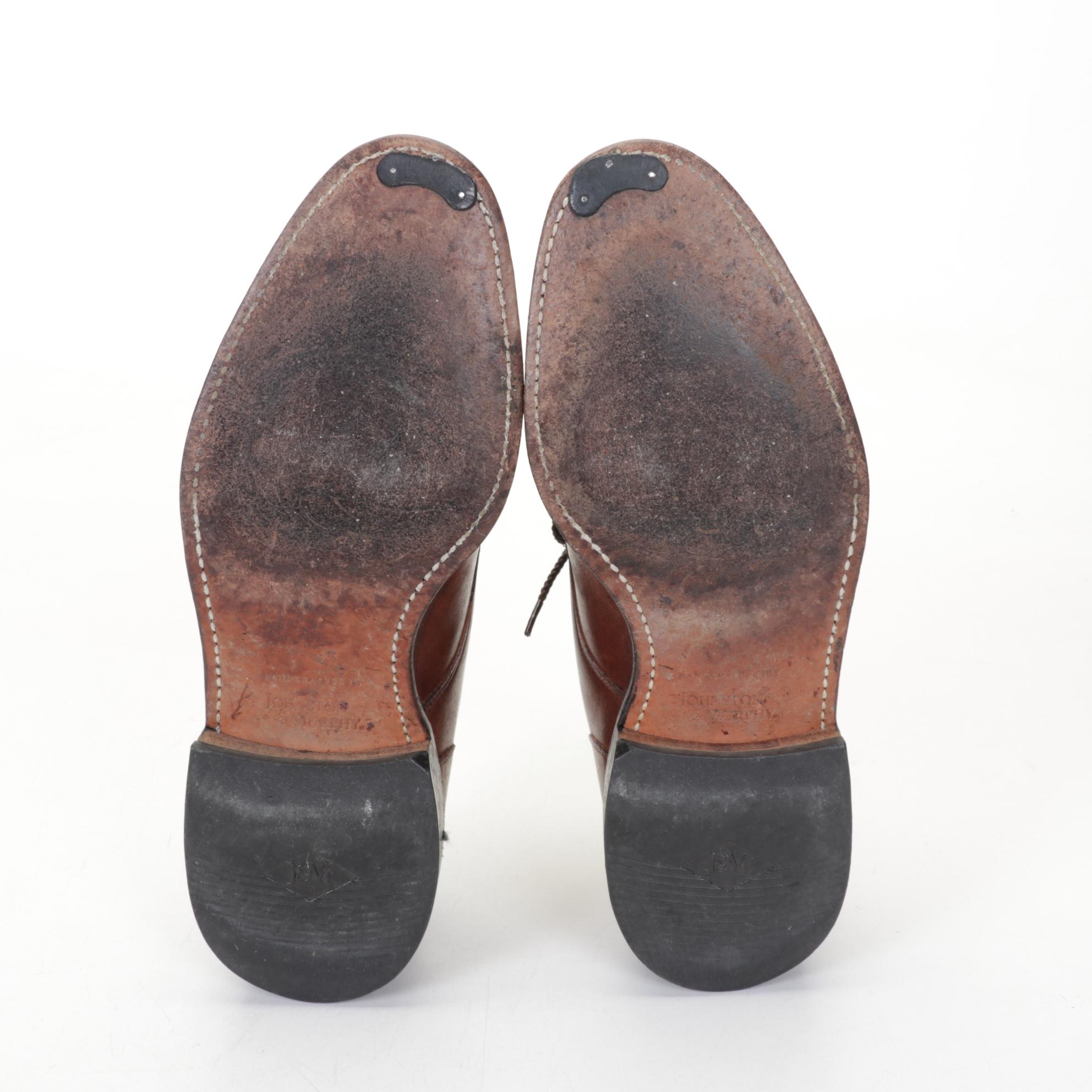 Five Pairs of Johnston and Murphy Men's Leather Shoes