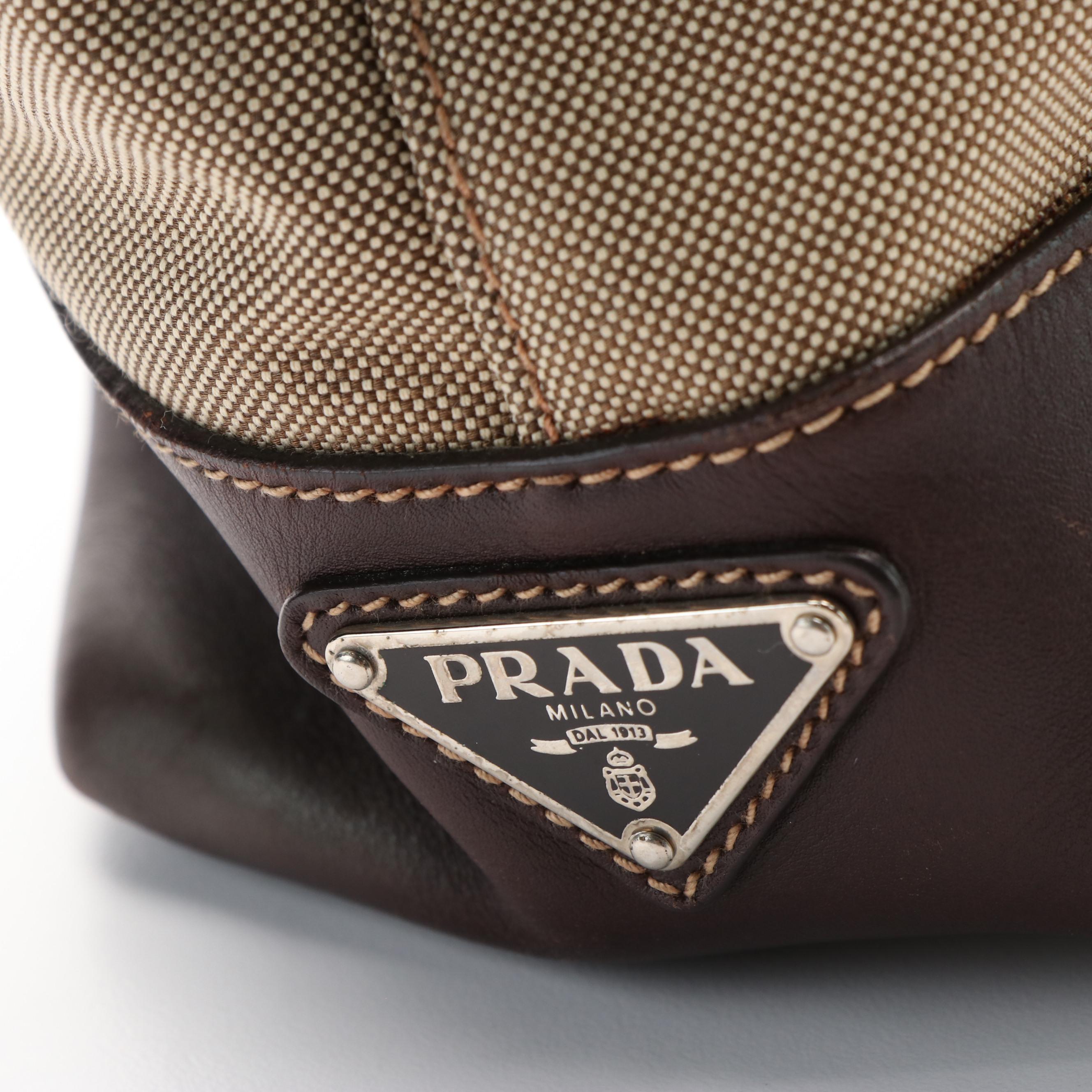 Prada Corda Moro Jacquard Logo Tote Bag