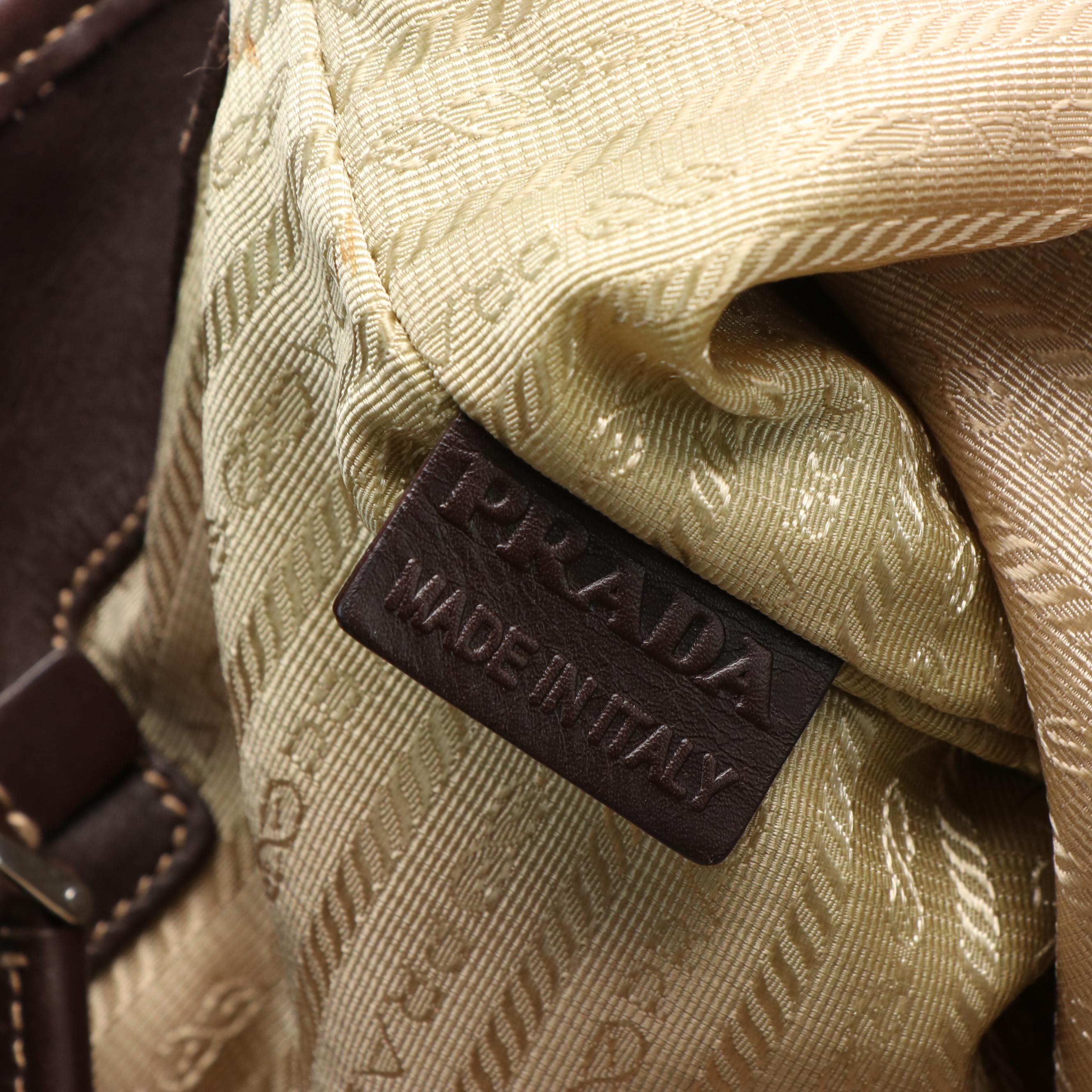 Prada Corda Moro Jacquard Logo Tote Bag