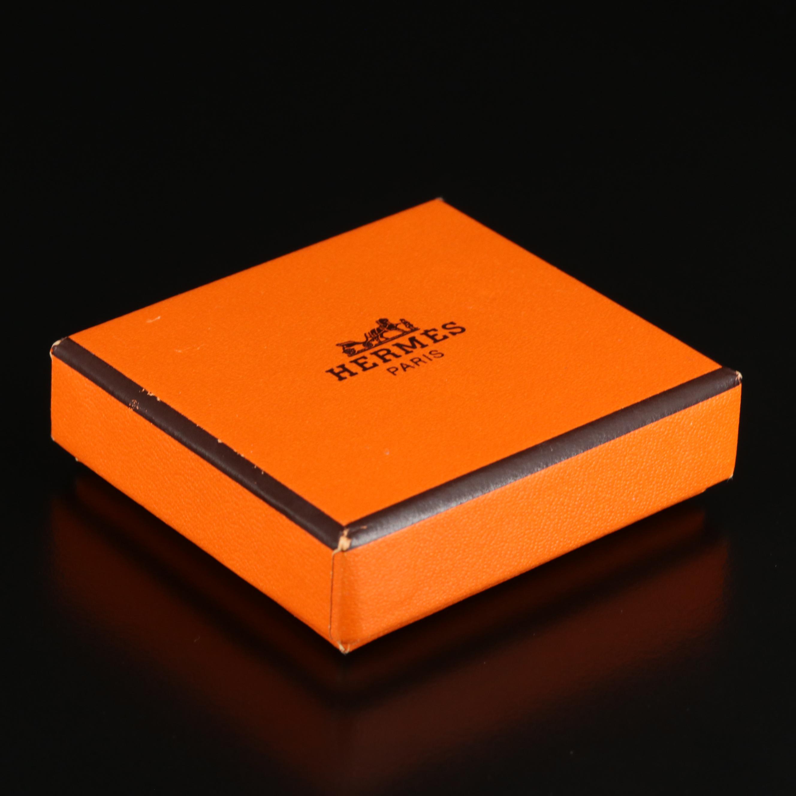 Hermès Brown Leather Rope Bracelet With Box