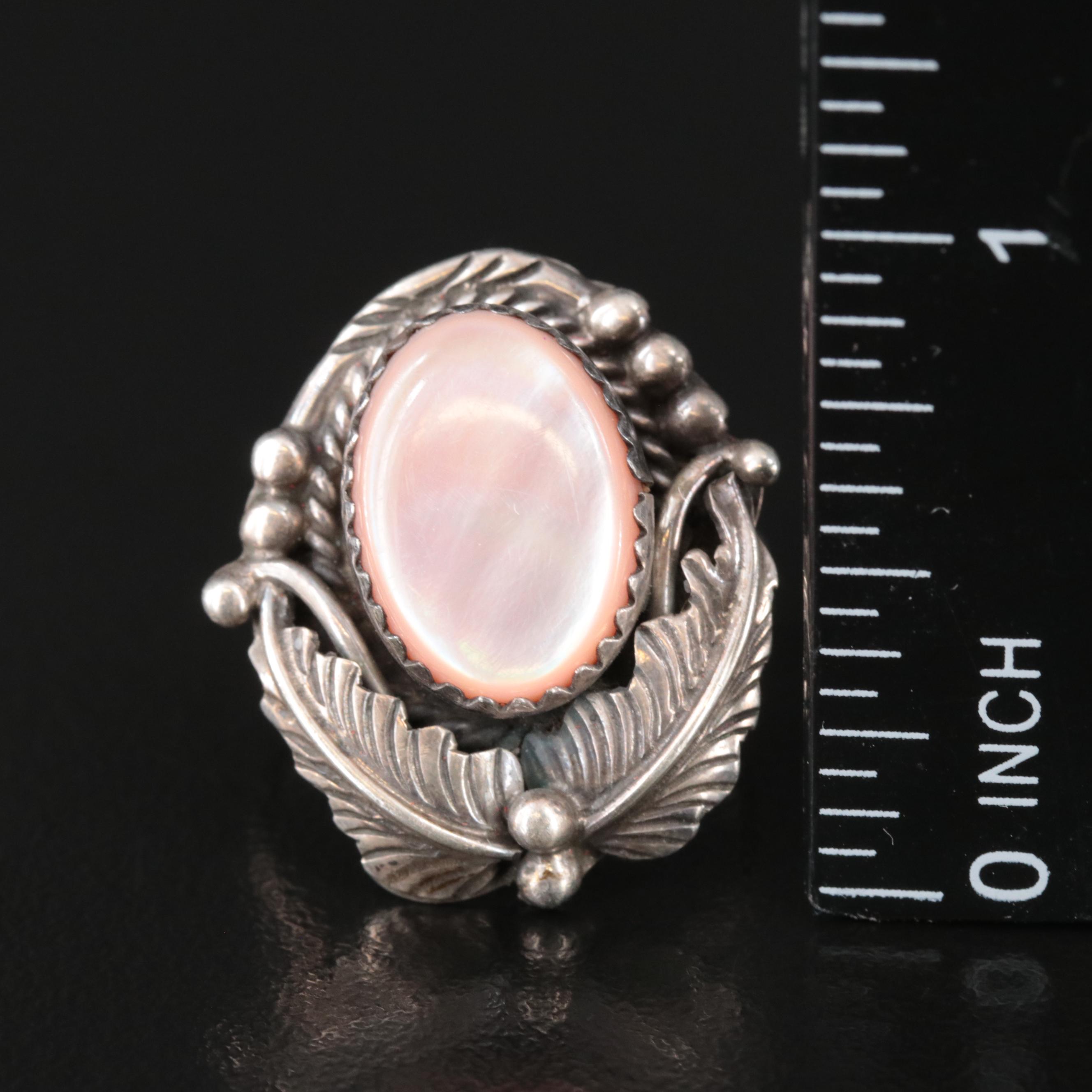 Sterling Rings Including Turquoise, Pearl and Mother-of-Pearl