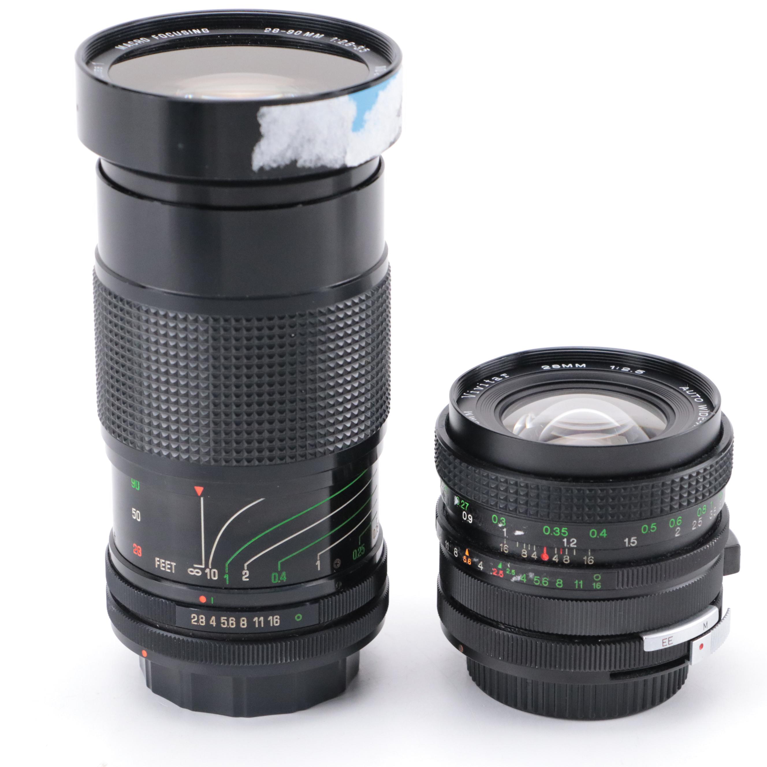 Vivitar Series 1 Macro Focus with Vivitar Zoom and Wide Angle Lenses