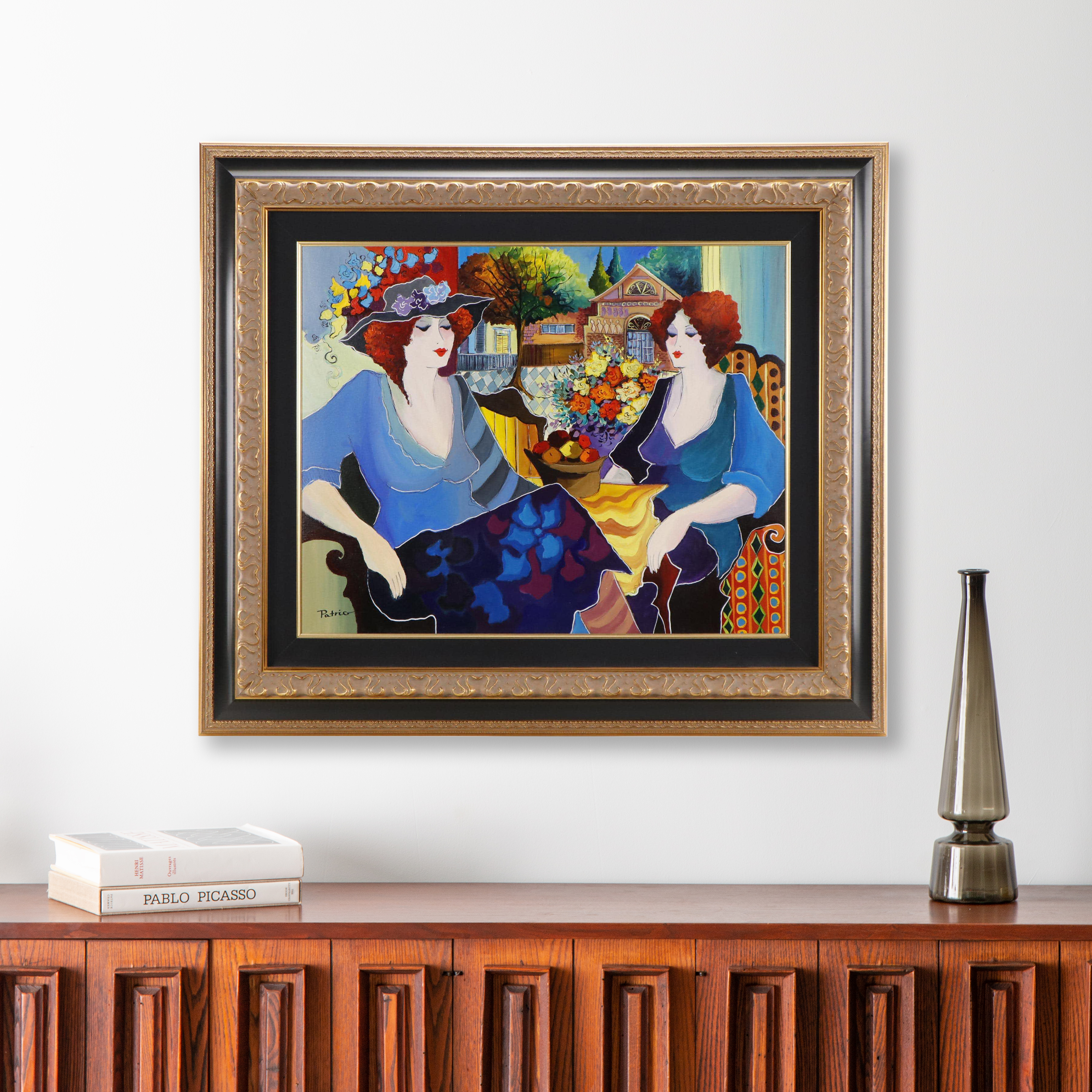 Patricia Govezensky Acrylic Painting of Ladies, 21st Century