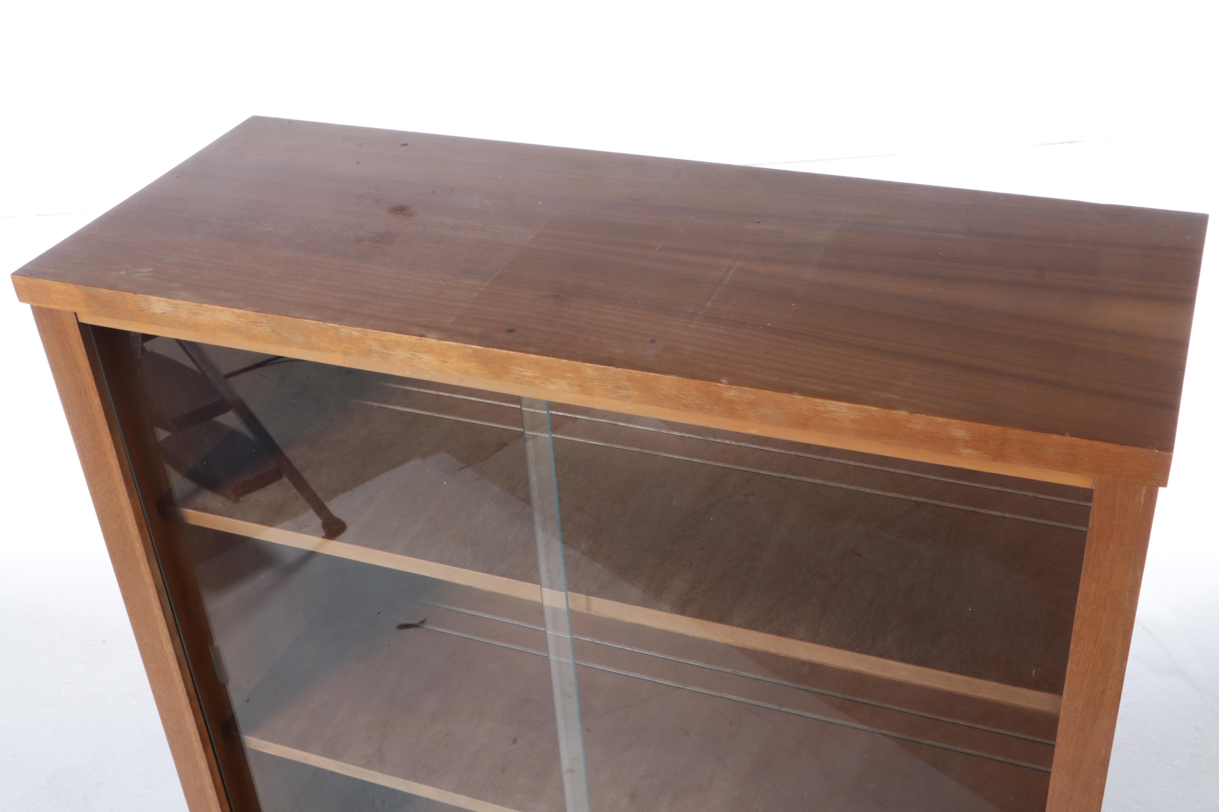 Stanley Furniture Mid Century Modern Walnut China Cabinet