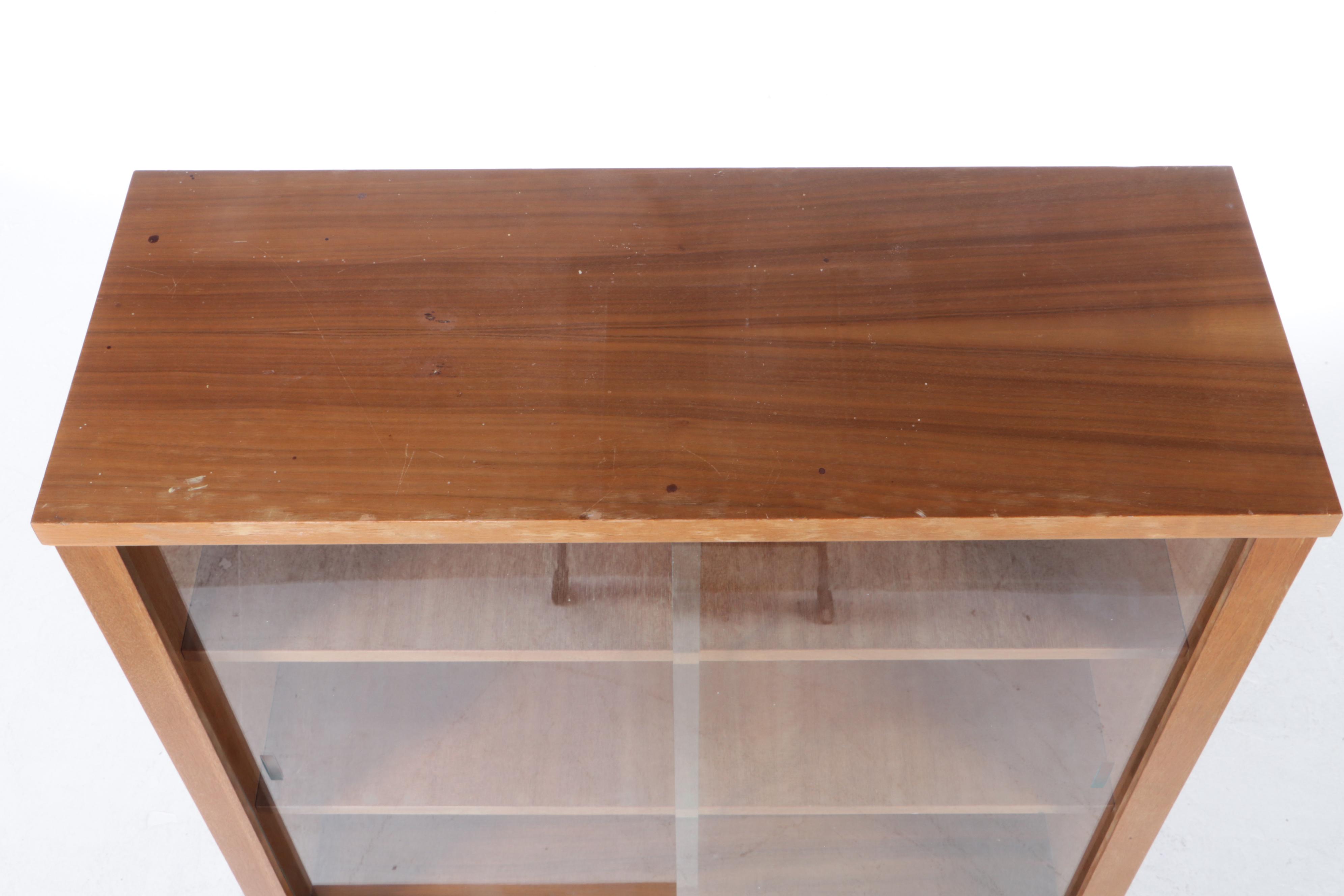 Stanley Furniture Mid Century Modern Walnut China Cabinet