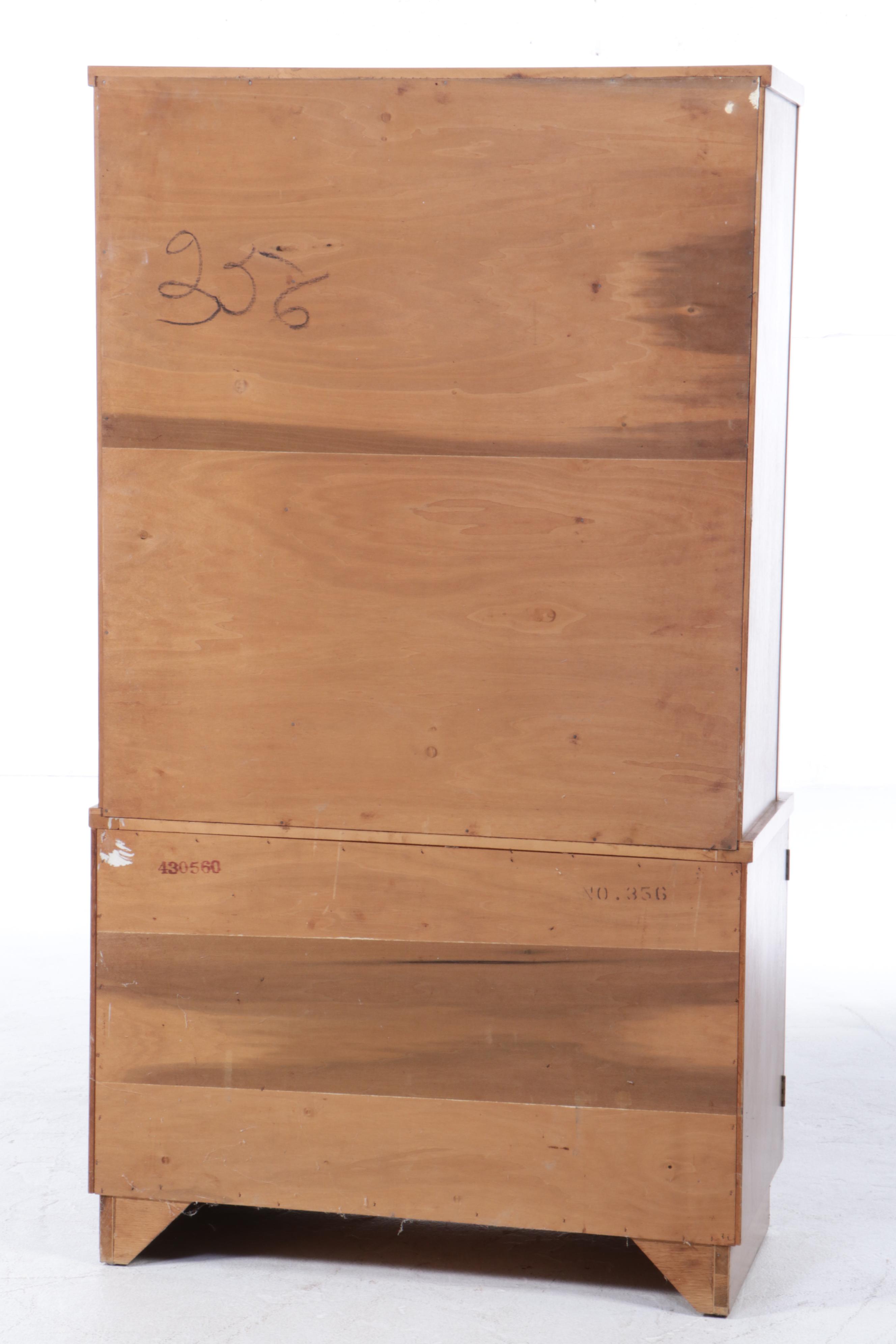 Stanley Furniture Mid Century Modern Walnut China Cabinet