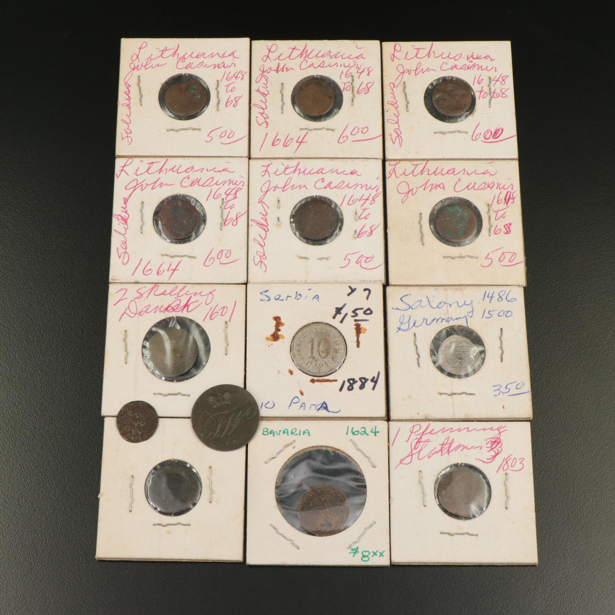 Group of Twenty-Three Copper World Coins