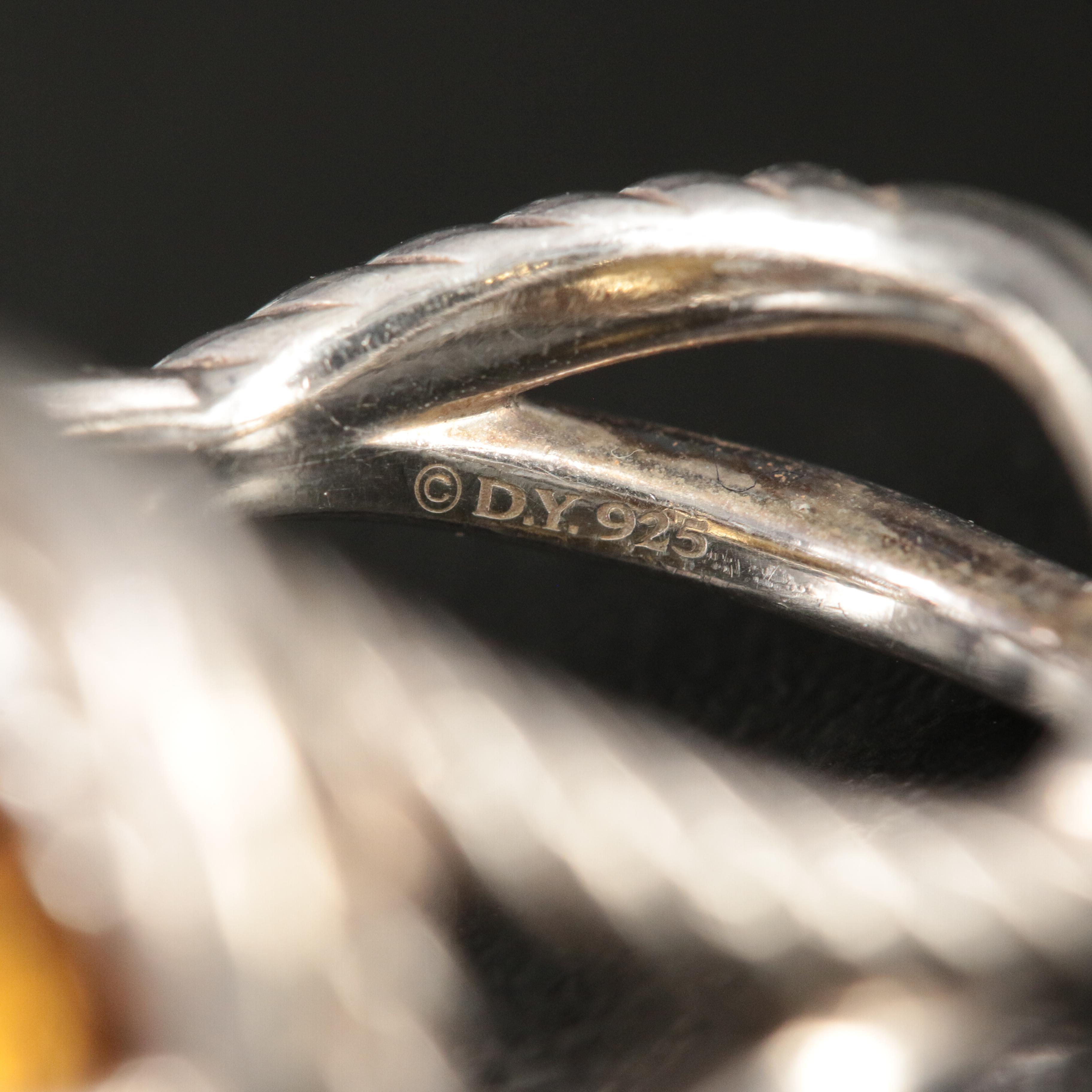 David Yurman "Infinity" Sterling Citrine Ring