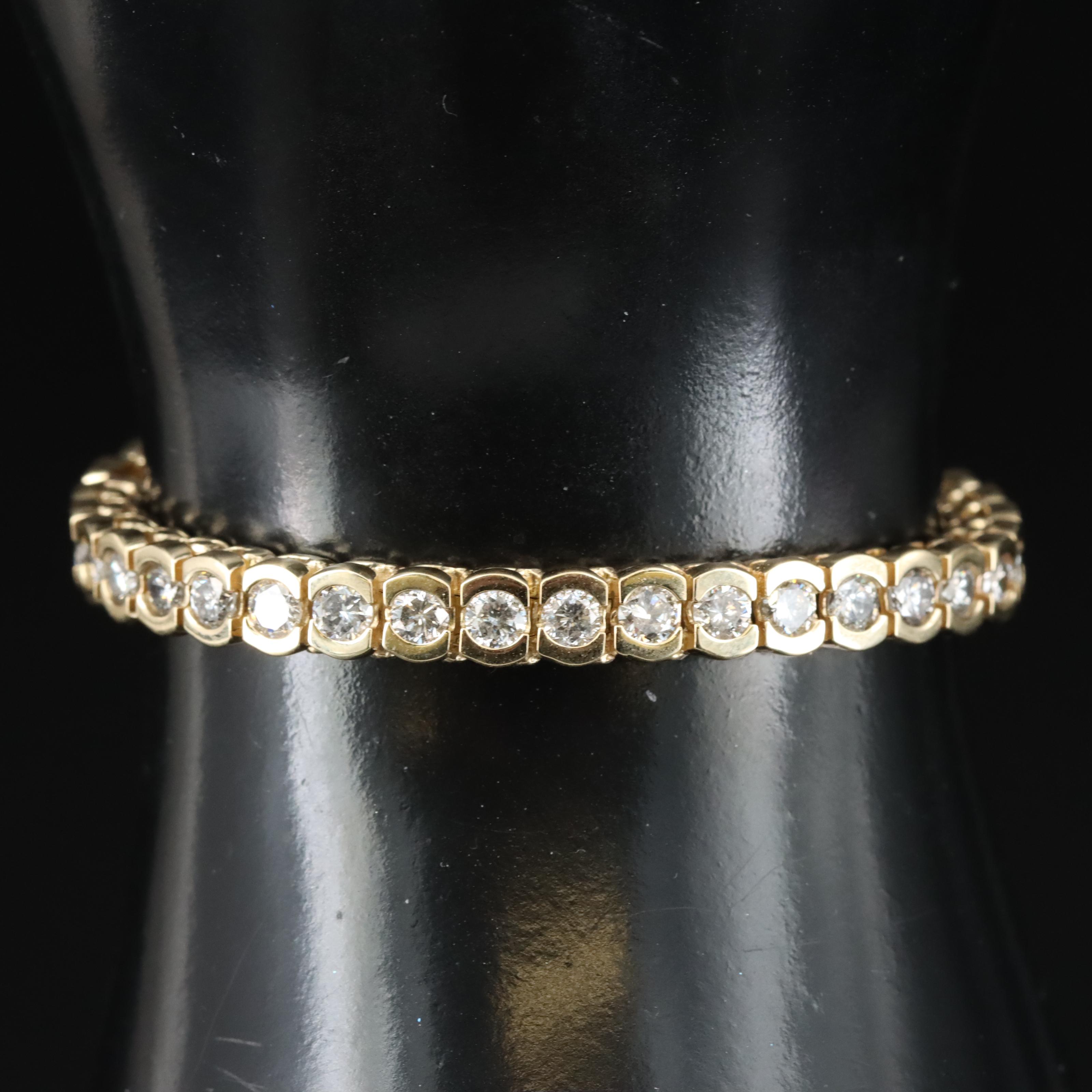 14K 7.04 CTW Diamond Tennis Bracelet