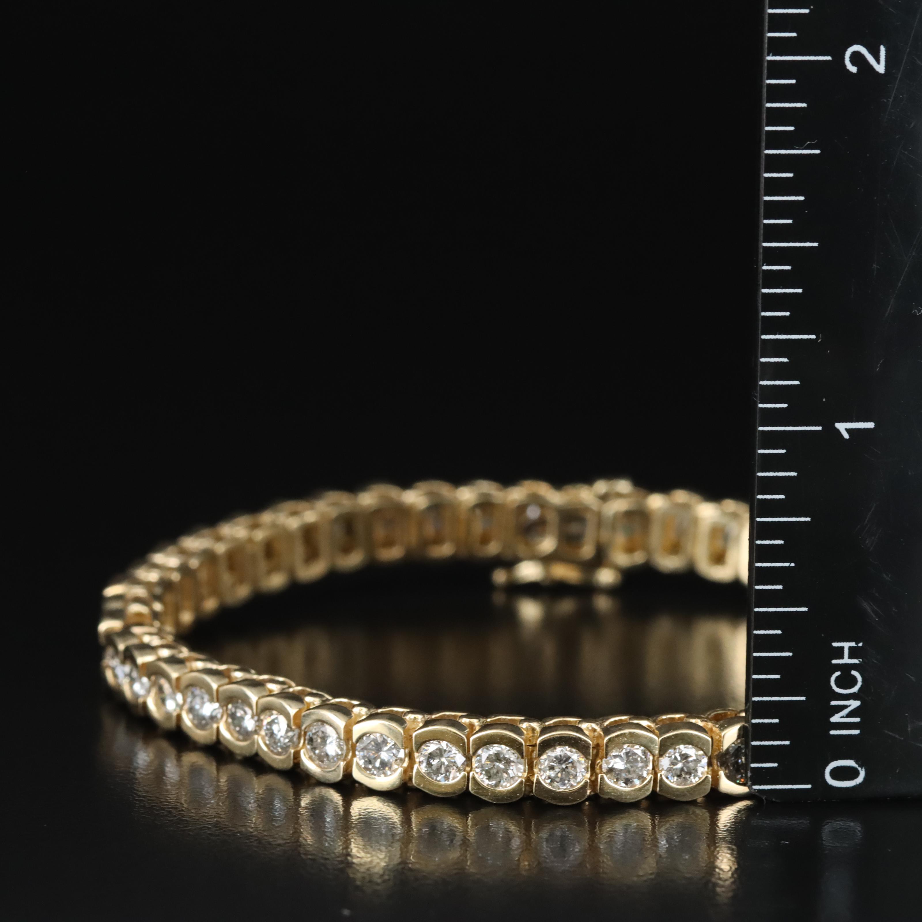 14K 7.04 CTW Diamond Tennis Bracelet