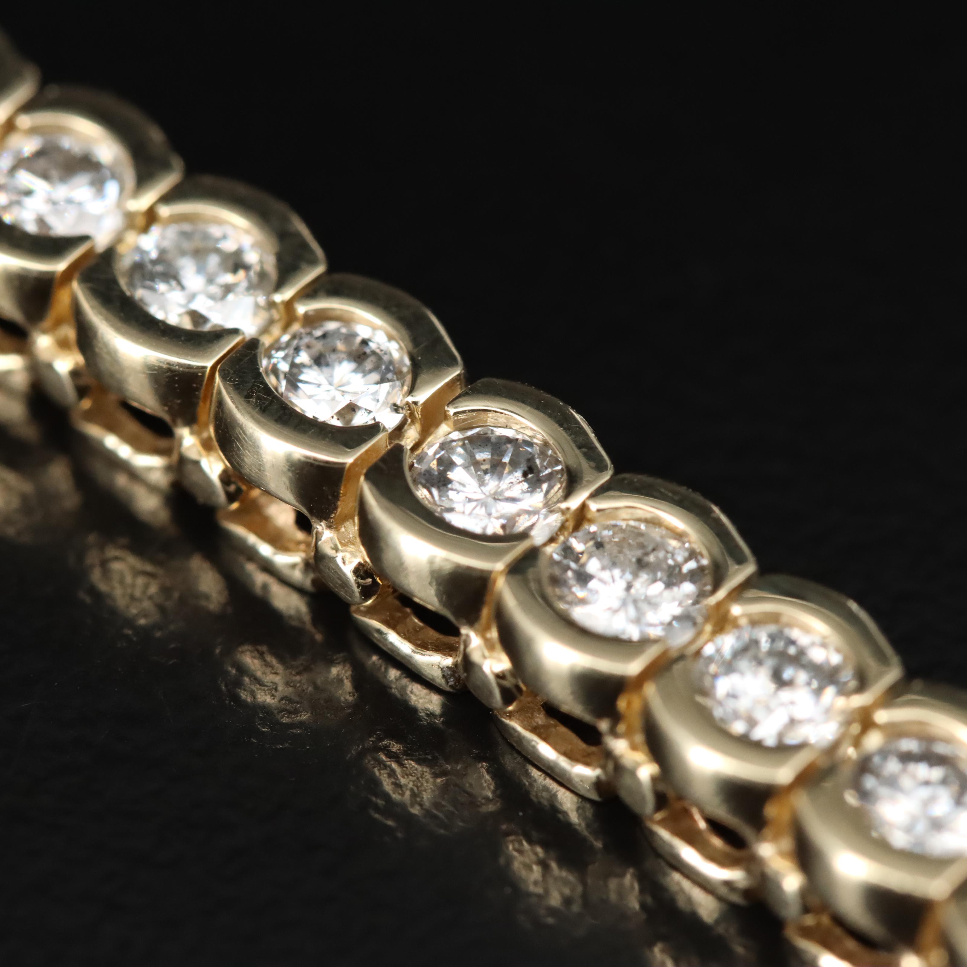 14K 7.04 CTW Diamond Tennis Bracelet