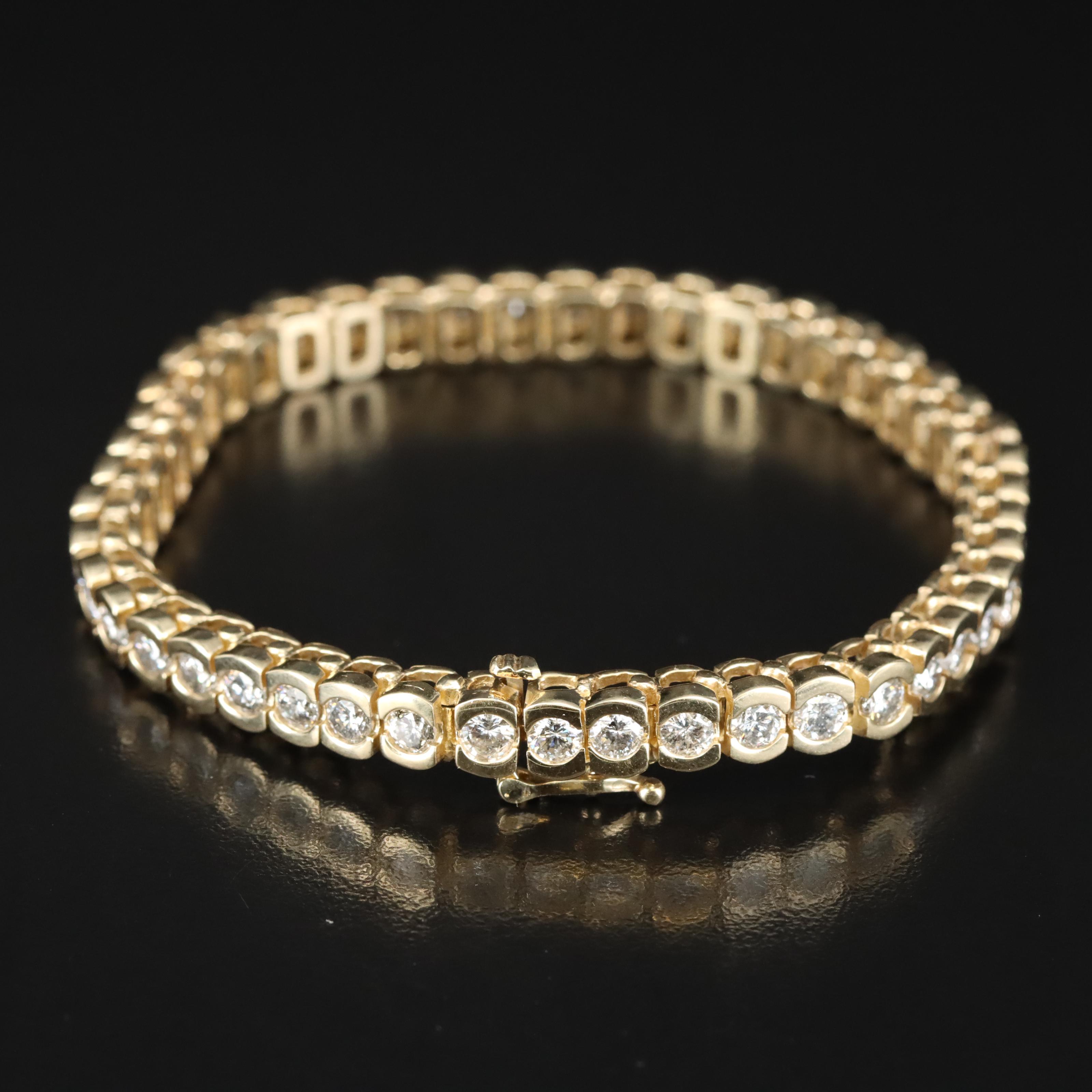 14K 7.04 CTW Diamond Tennis Bracelet