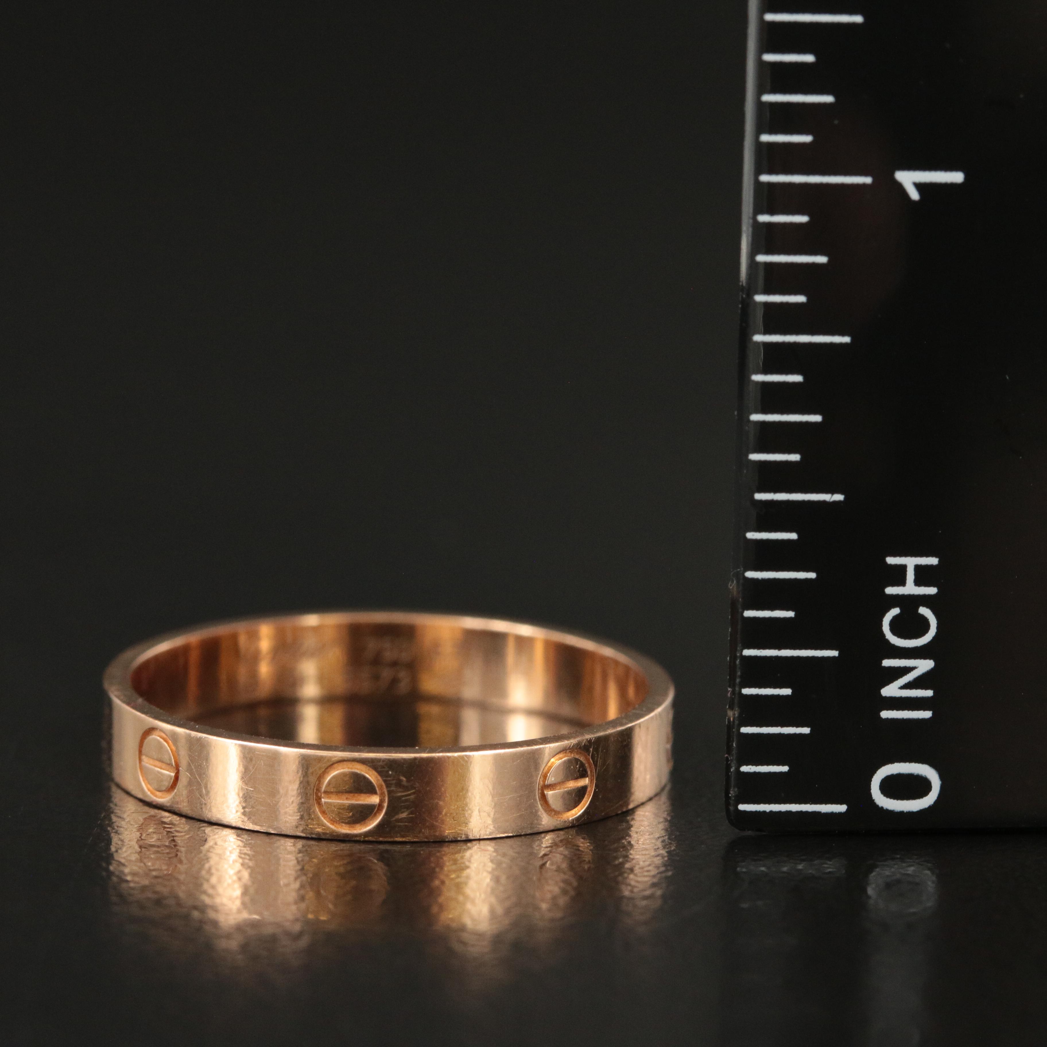Cartier "LOVE" 18K Rose Gold Band