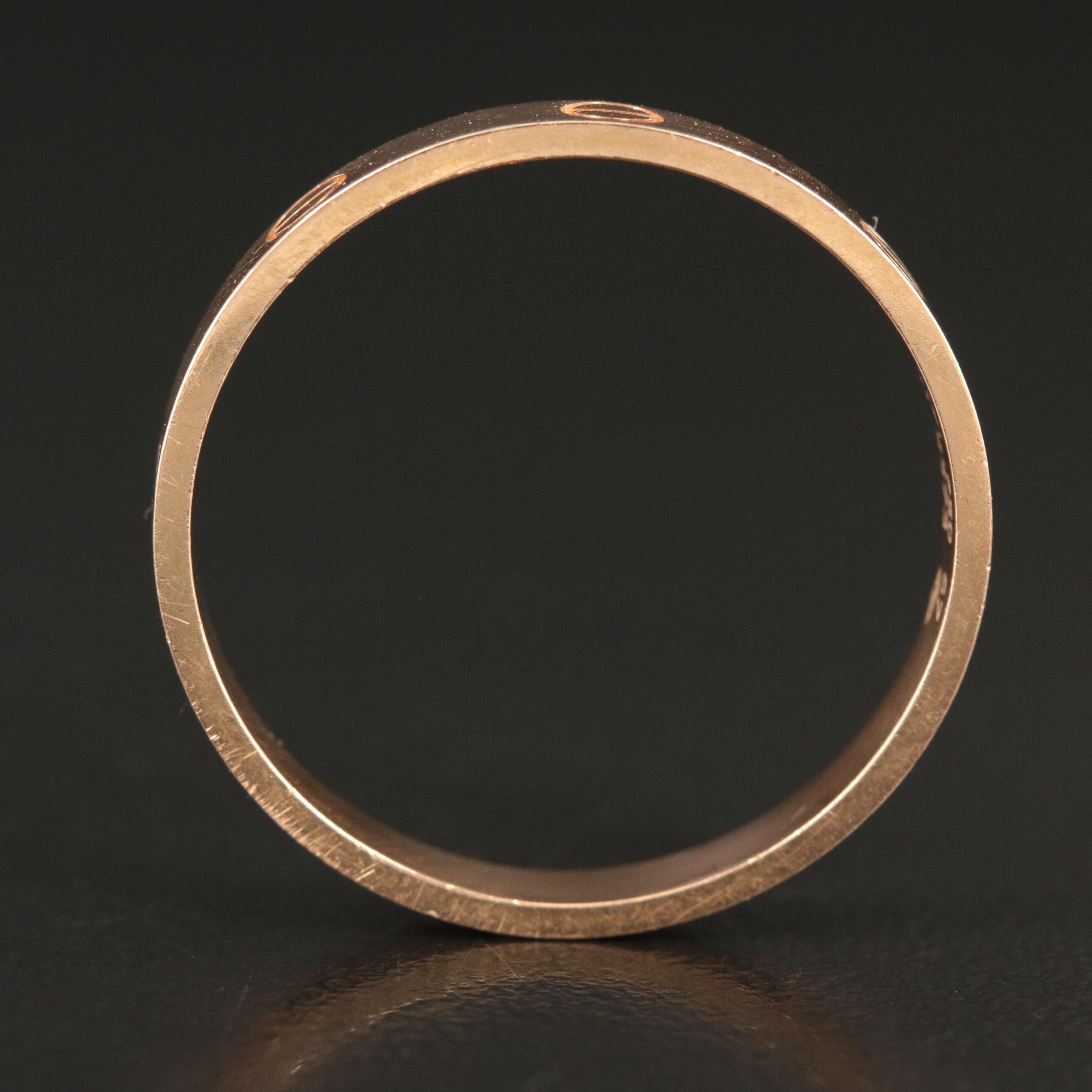 Cartier "LOVE" 18K Rose Gold Band