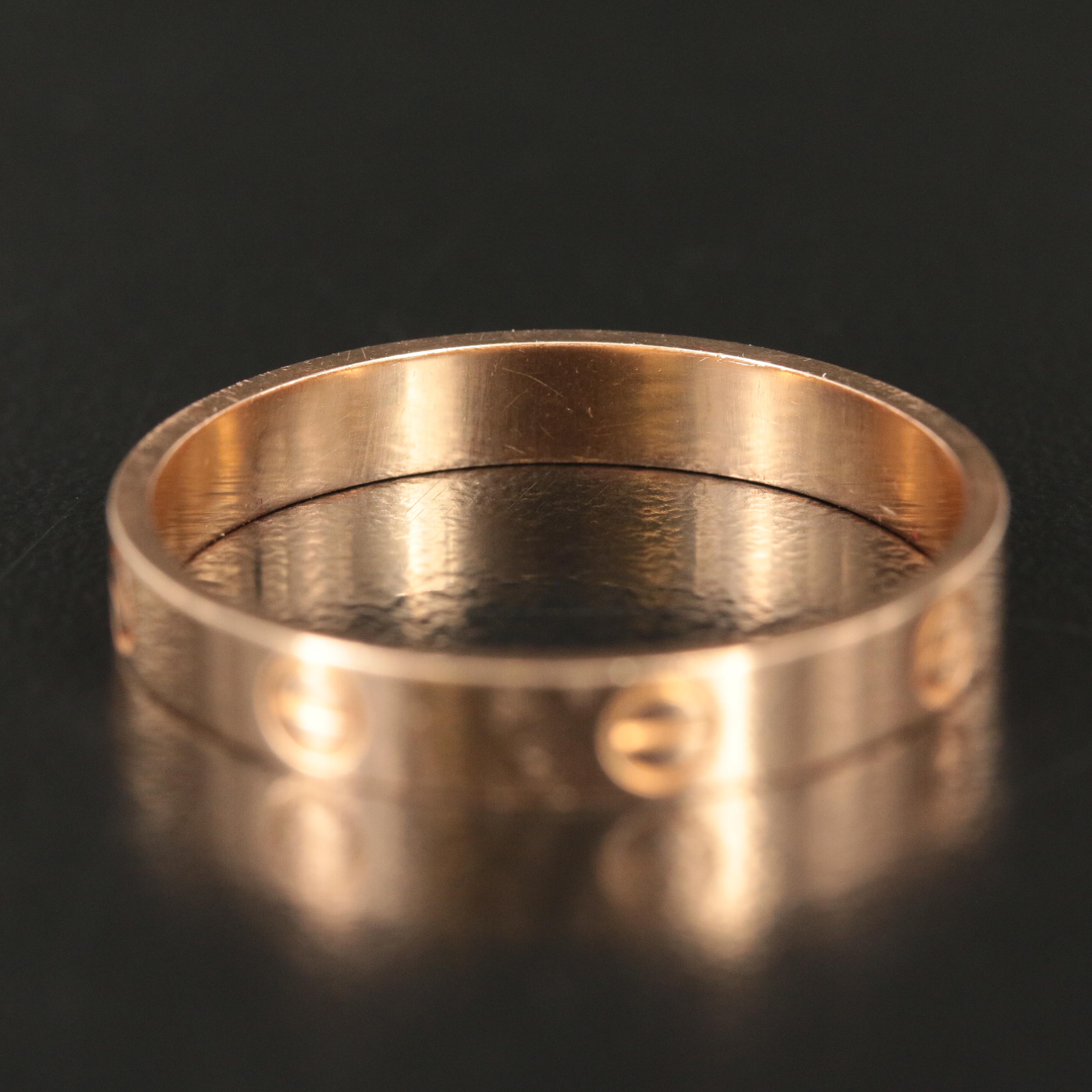 Cartier "LOVE" 18K Rose Gold Band
