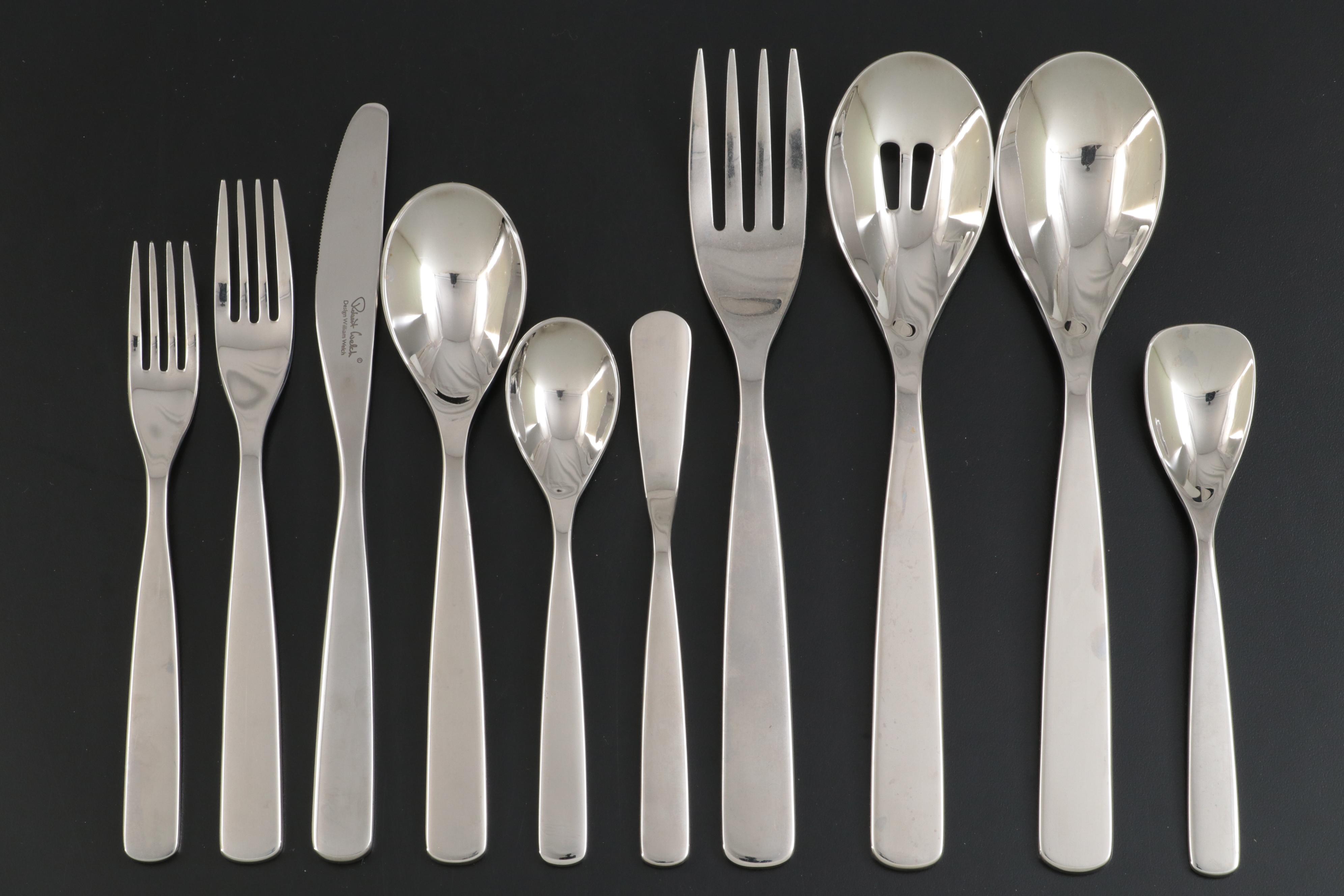 Robert Welch "Mercury" Stainless Flatware in an Expandable Tray