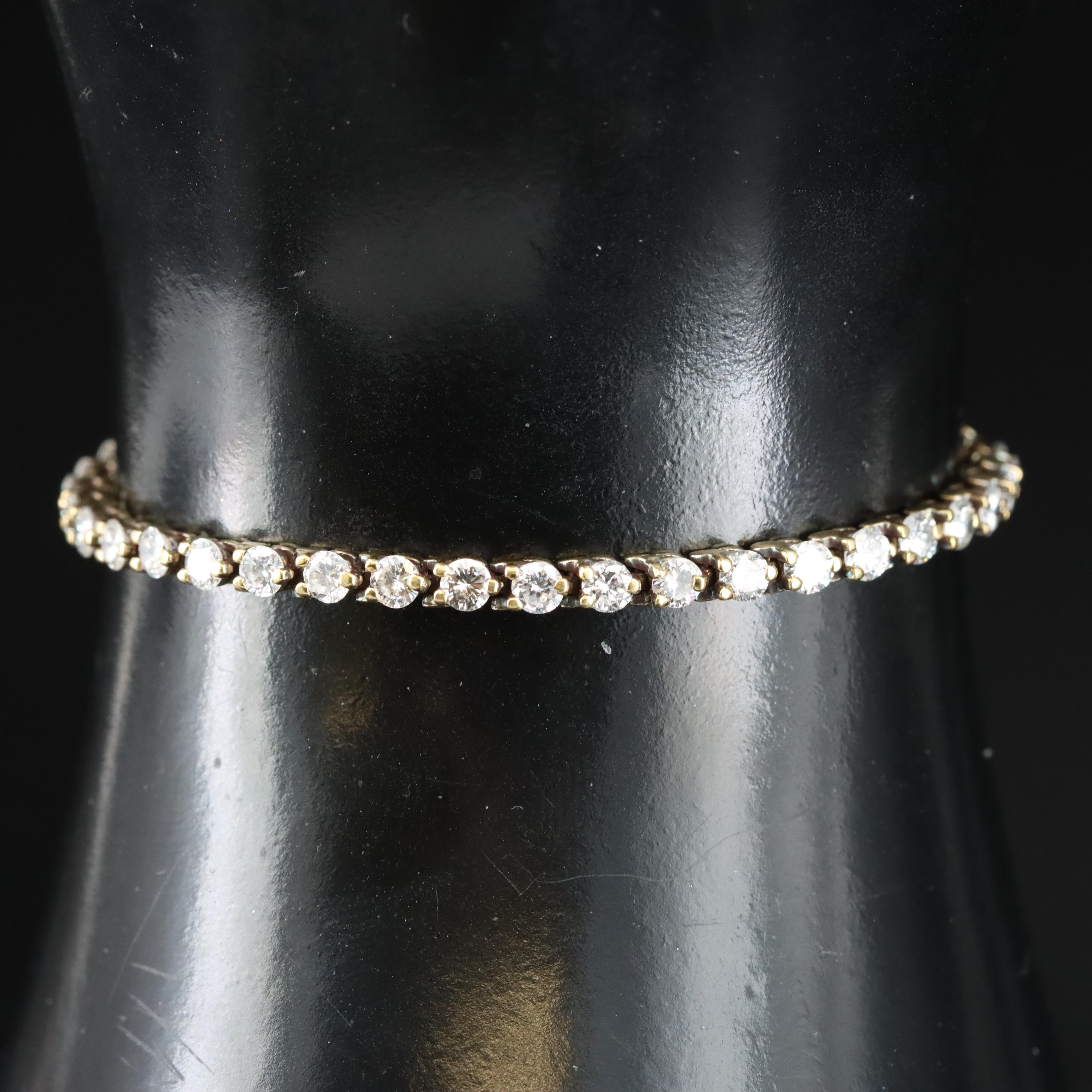 18K 3.82 CTW Diamond Tennis Bracelet